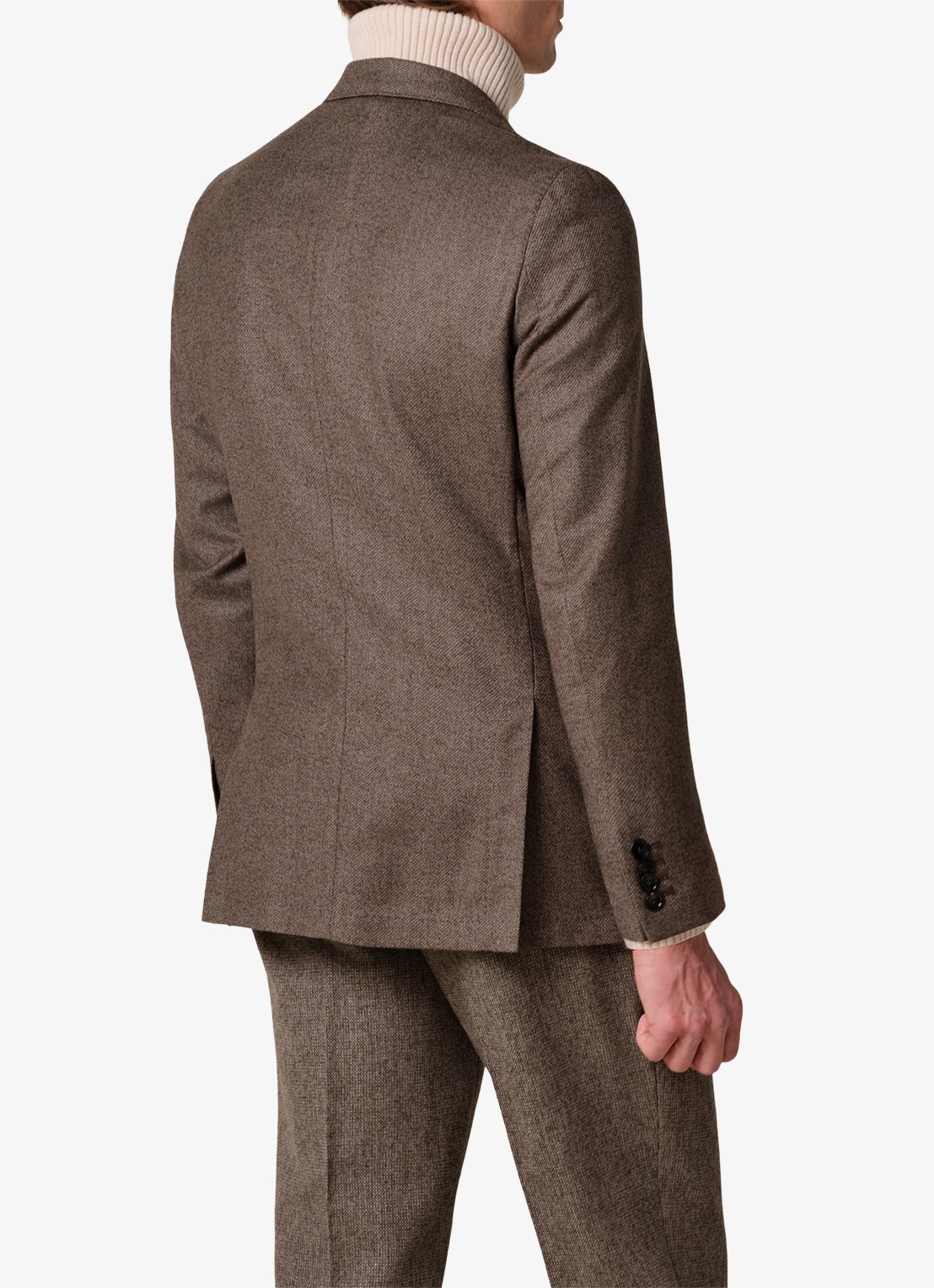 Profuomo Regular fit colbert van wol - achterkant 6 bruin