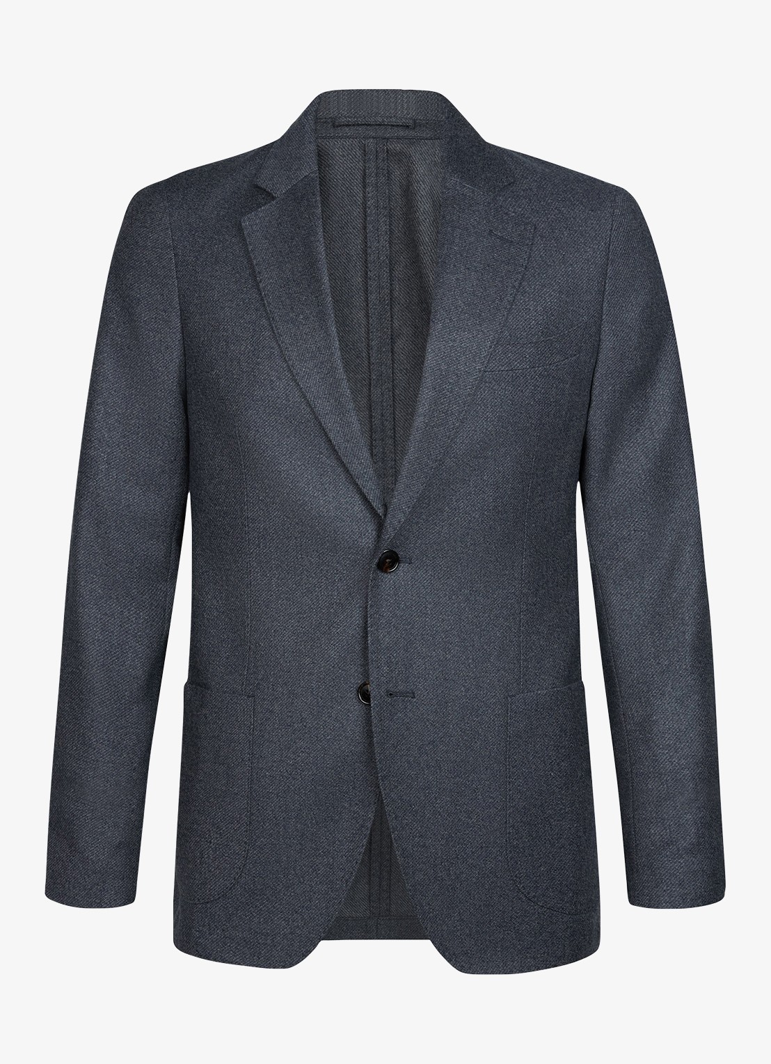 Profuomo Regular fit colbert van wol - voorkant 4 donkerblauw