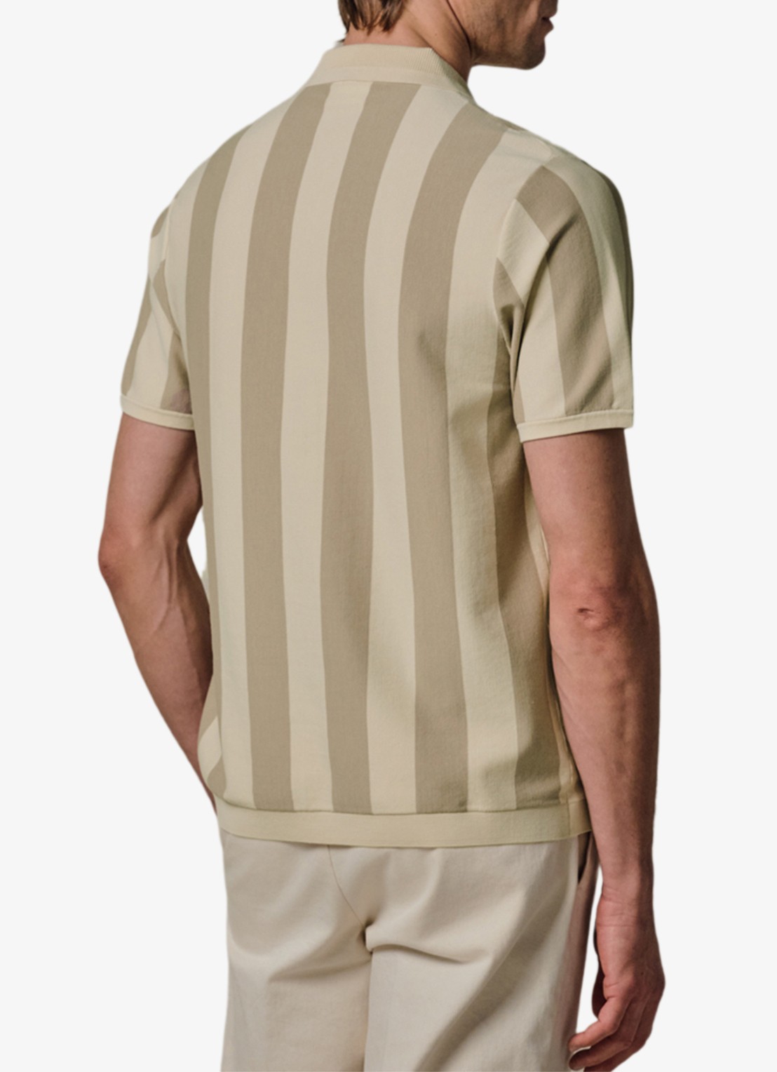 Profuomo Regular fit overhemd in zijdeblend - achterkant 3 beige