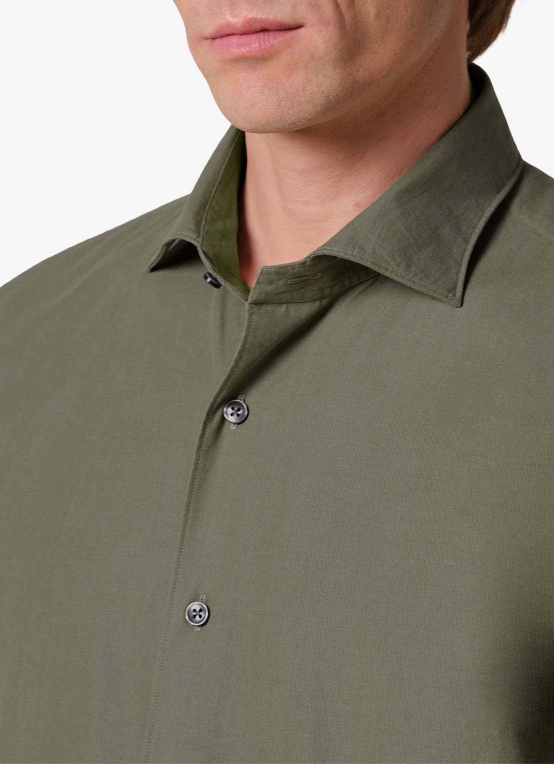 Profuomo Regular fit overhemd - detail 3 groen