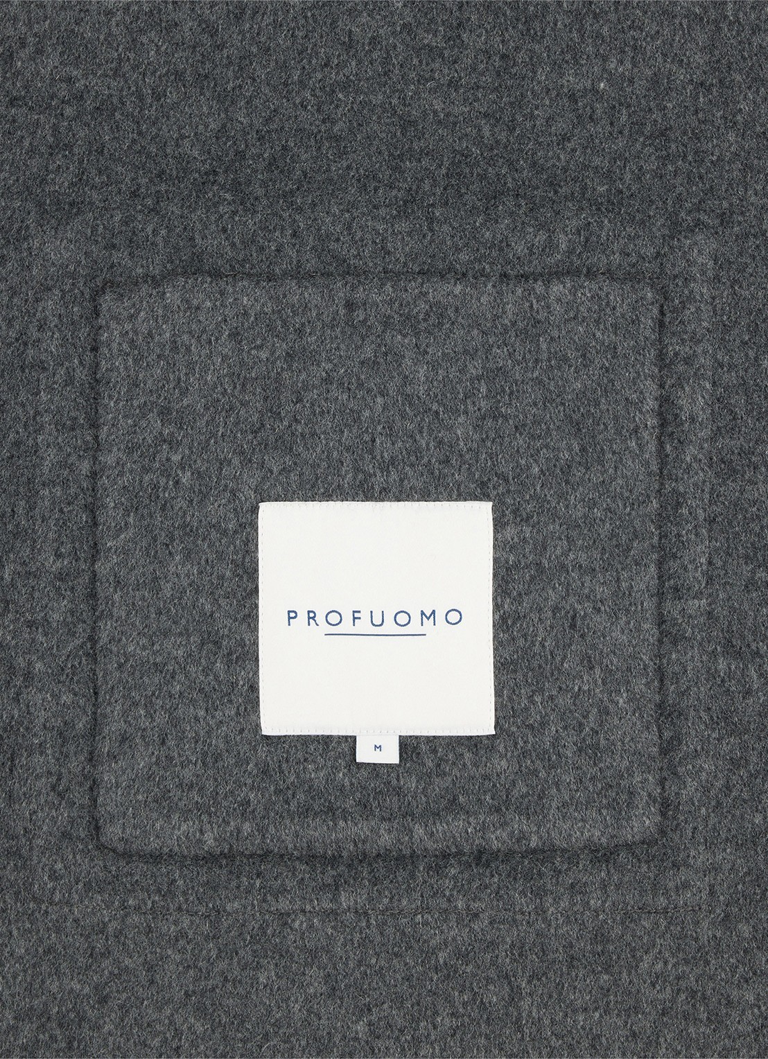Profuomo Regular fit overshirt in wolblend - detail 6 lichtgrijs