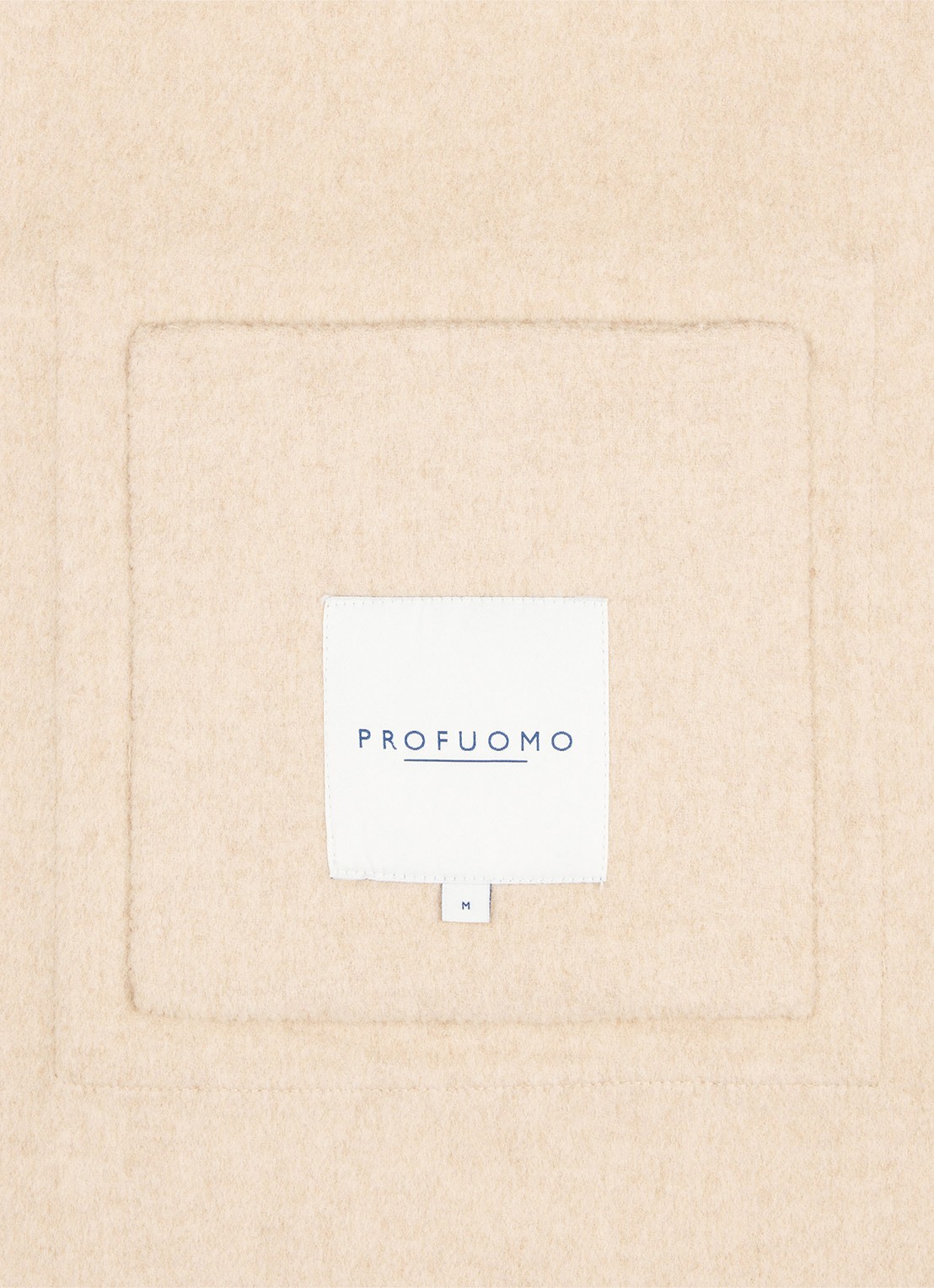 Profuomo Regular fit overshirt in wolblend - detail 6 zand