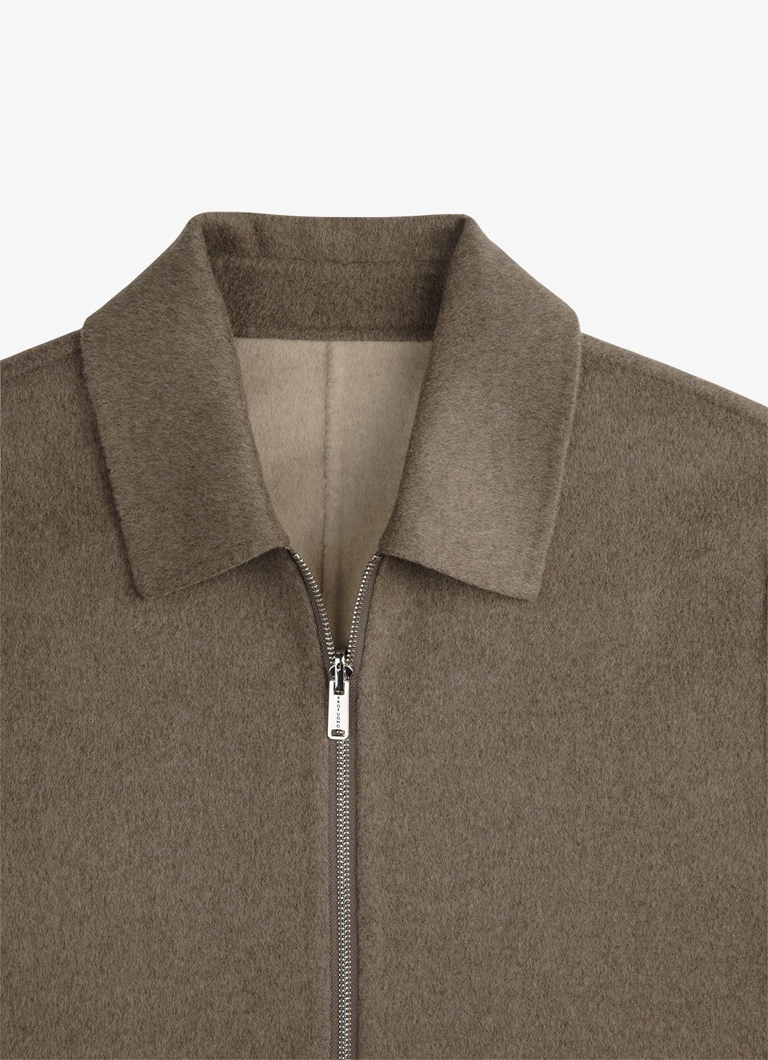 Profuomo Regular fit overshirt van wol - detail 5 beige
