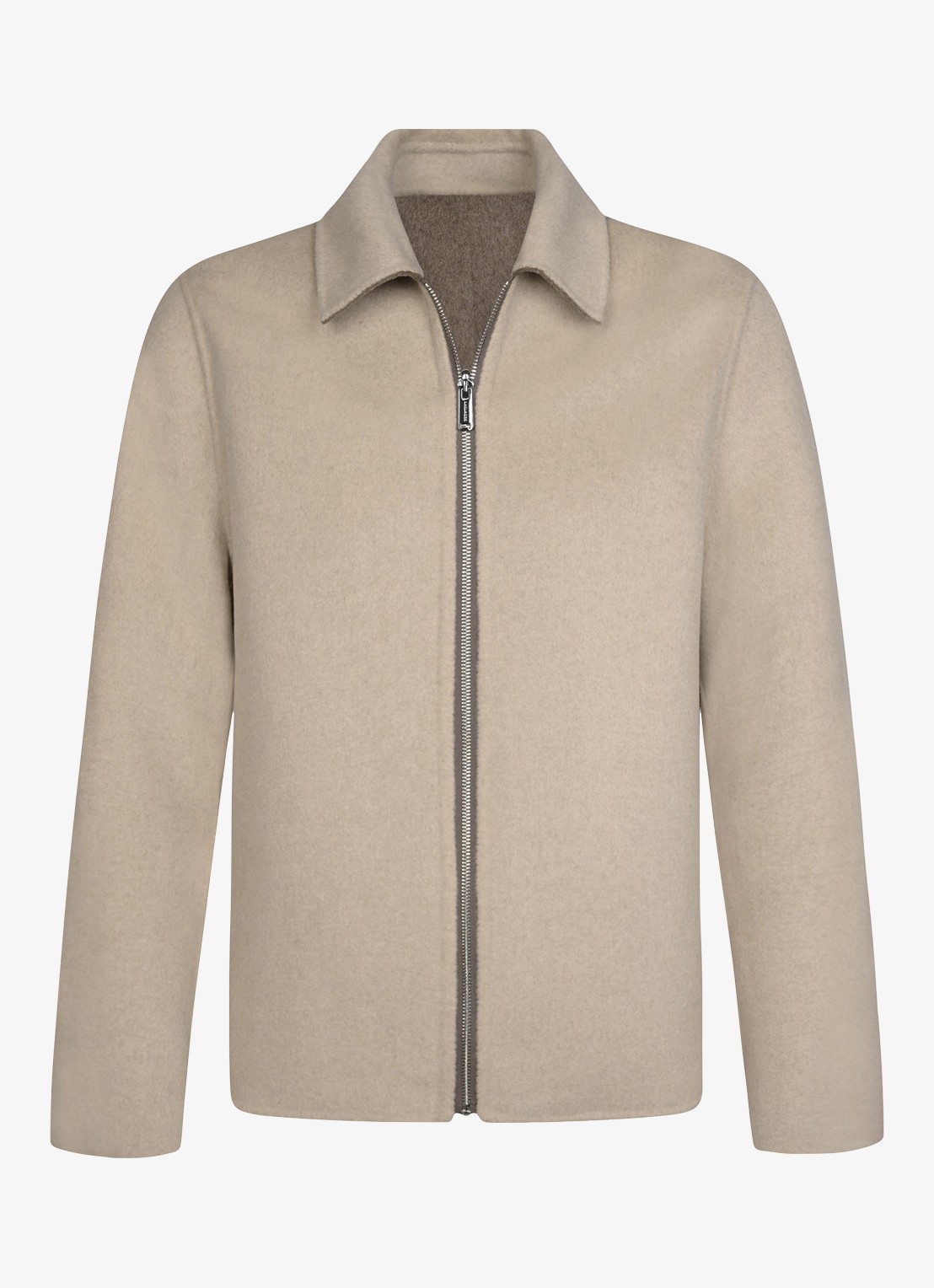 Profuomo Regular fit overshirt van wol - detail 6 beige