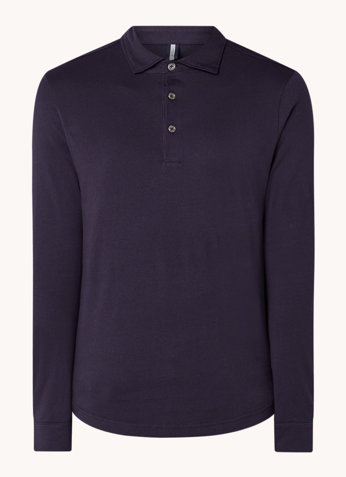 Profuomo Regular fit polo met stretch - voorkant 3 donkerblauw