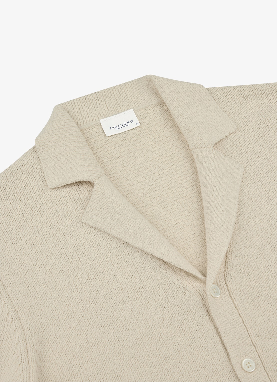 Profuomo Regular fit polo met structuur - detail 6 gebroken wit