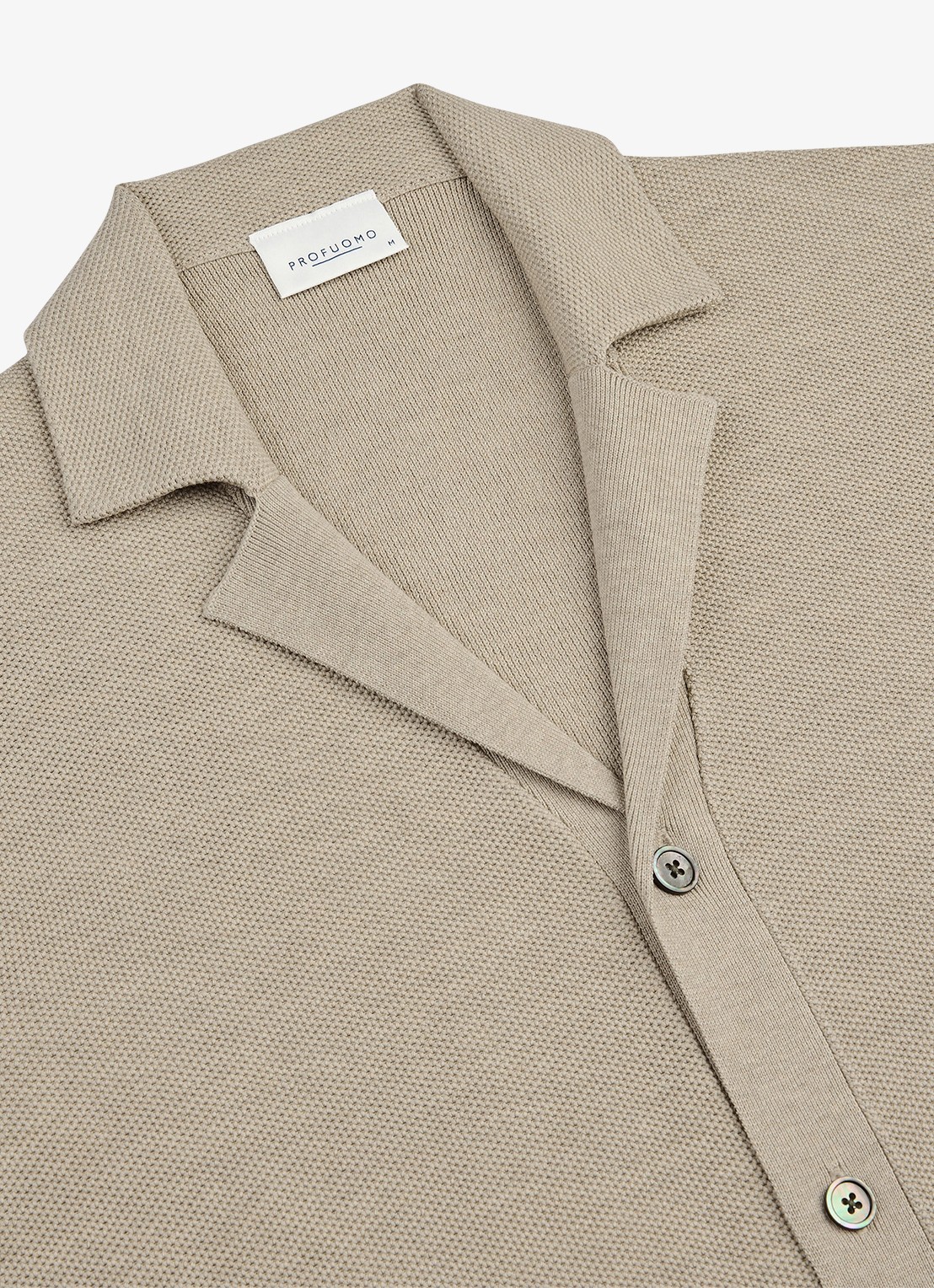 Profuomo Regular fit polo met structuur - detail 5 beige