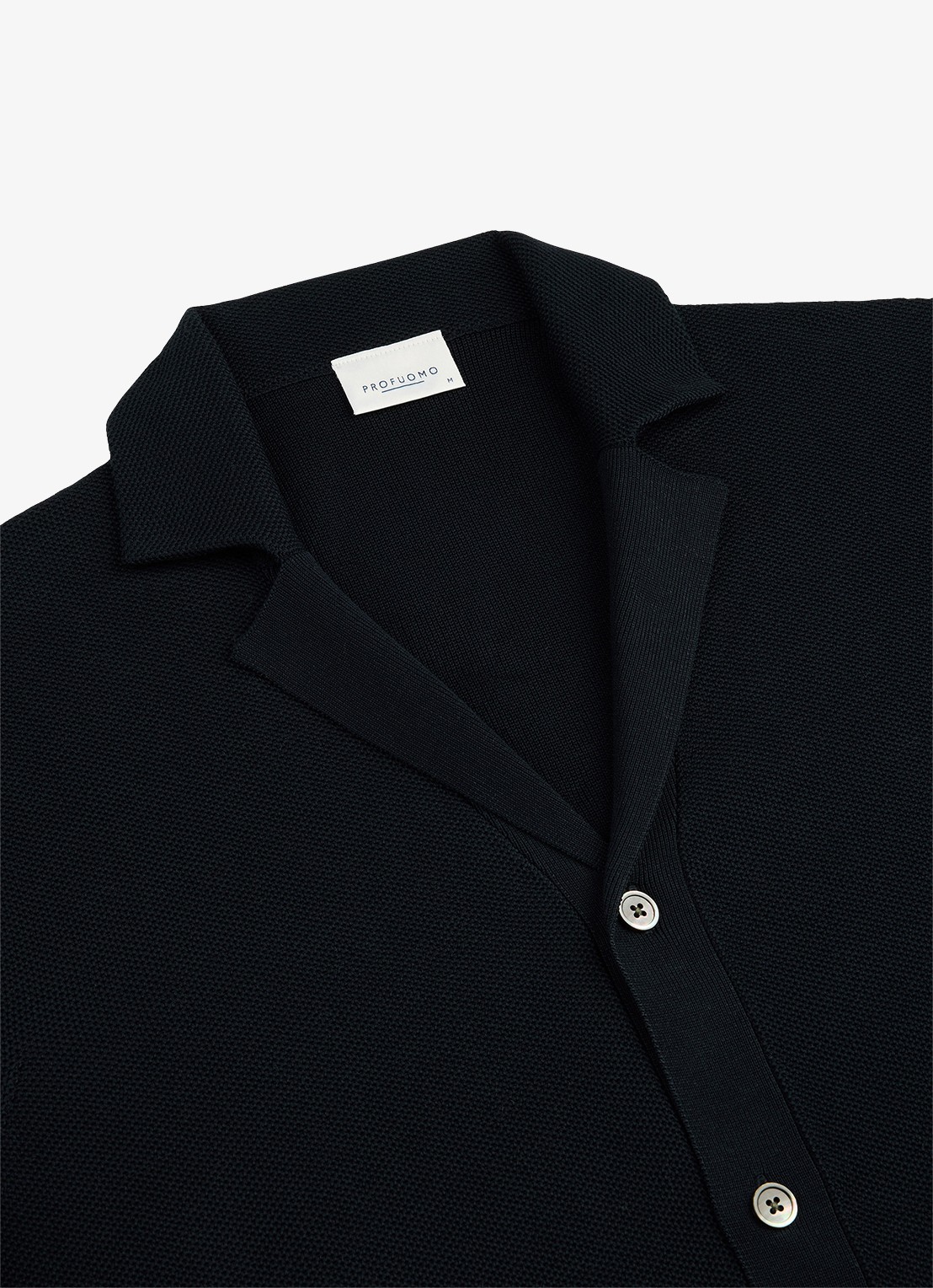 Profuomo Regular fit polo met structuur - detail 6 donkerblauw