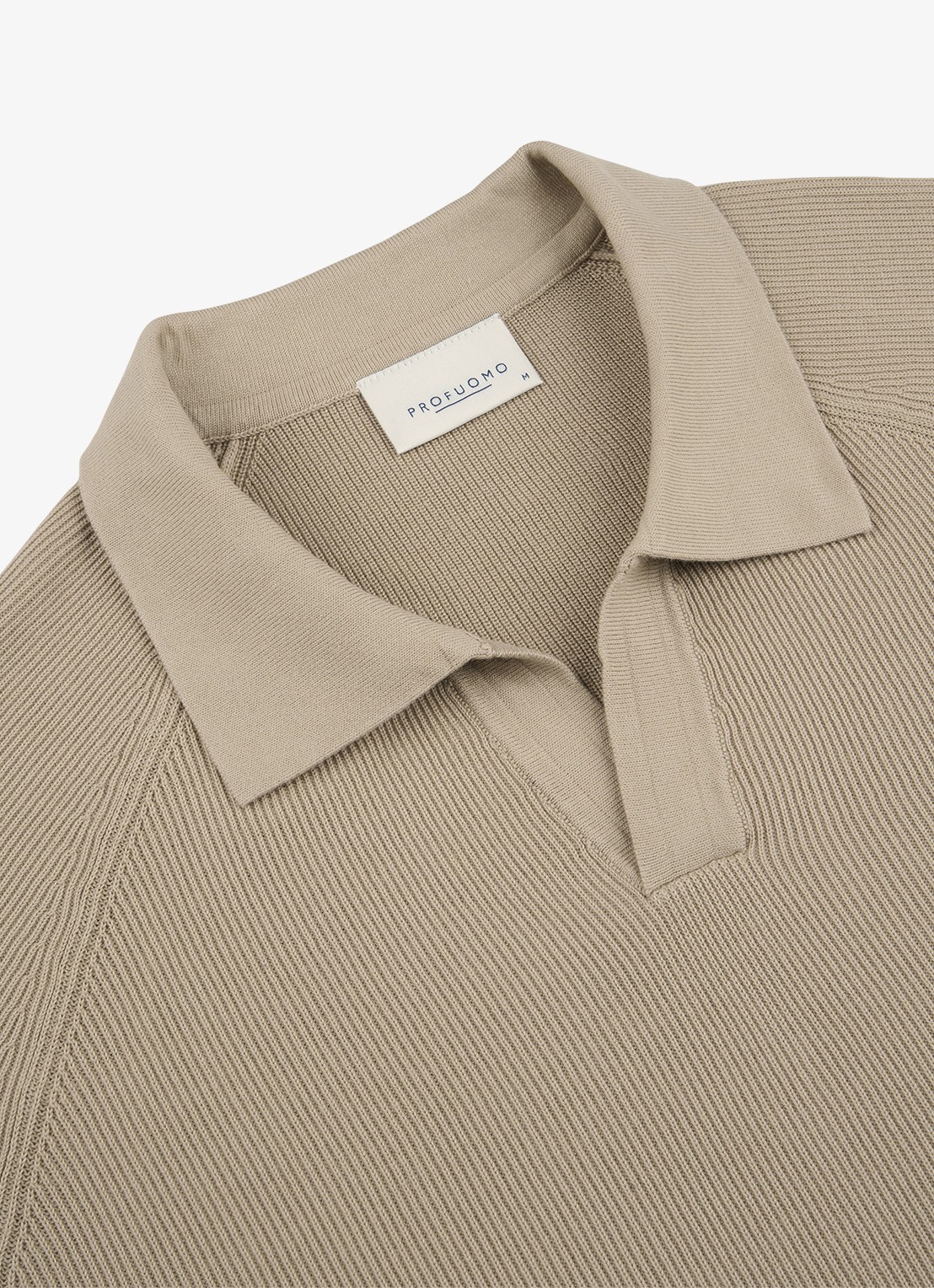 Profuomo Regular fit polo met structuur - detail 5 beige