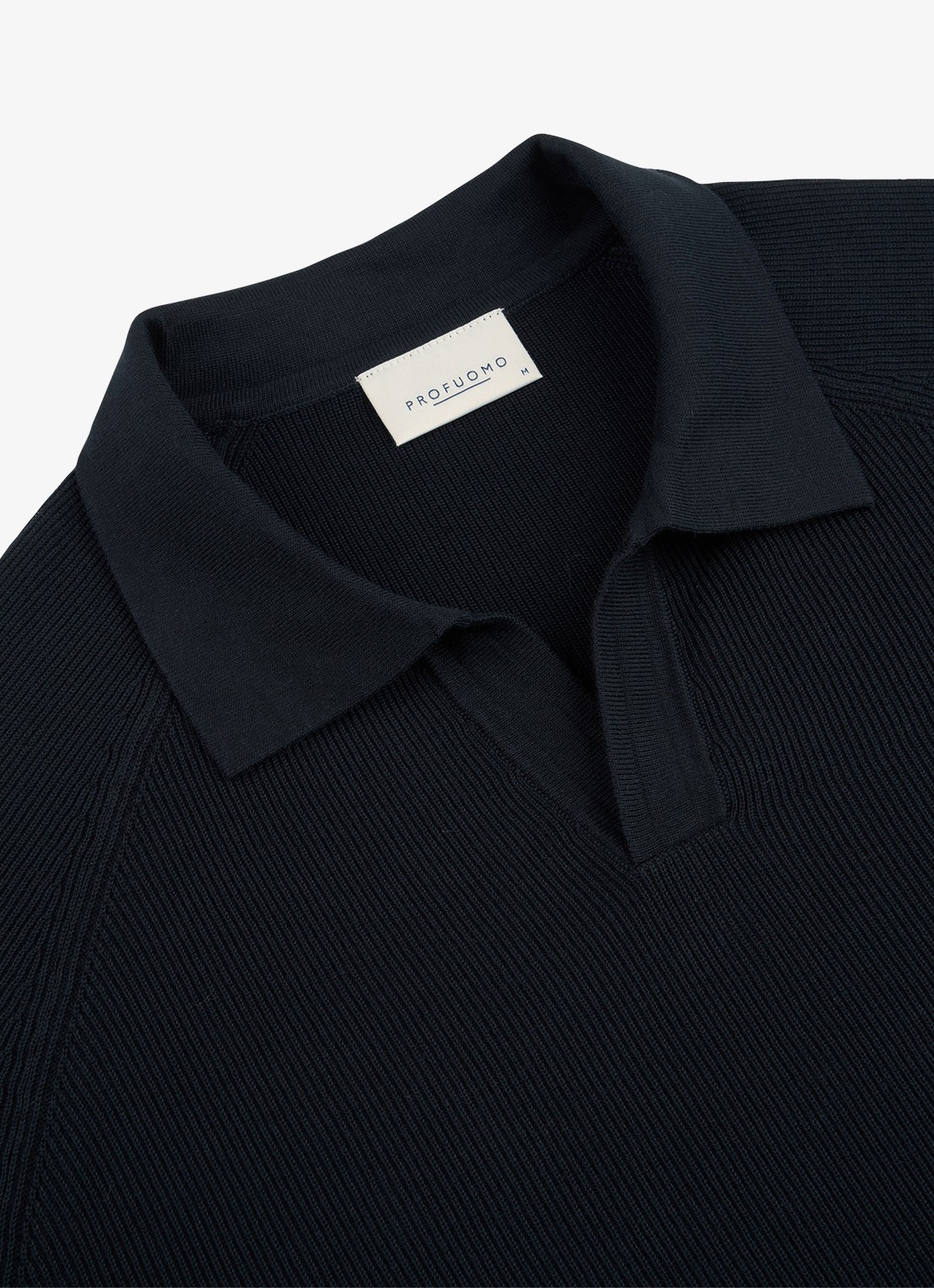 Profuomo Regular fit polo met structuur - detail 6 donkerblauw