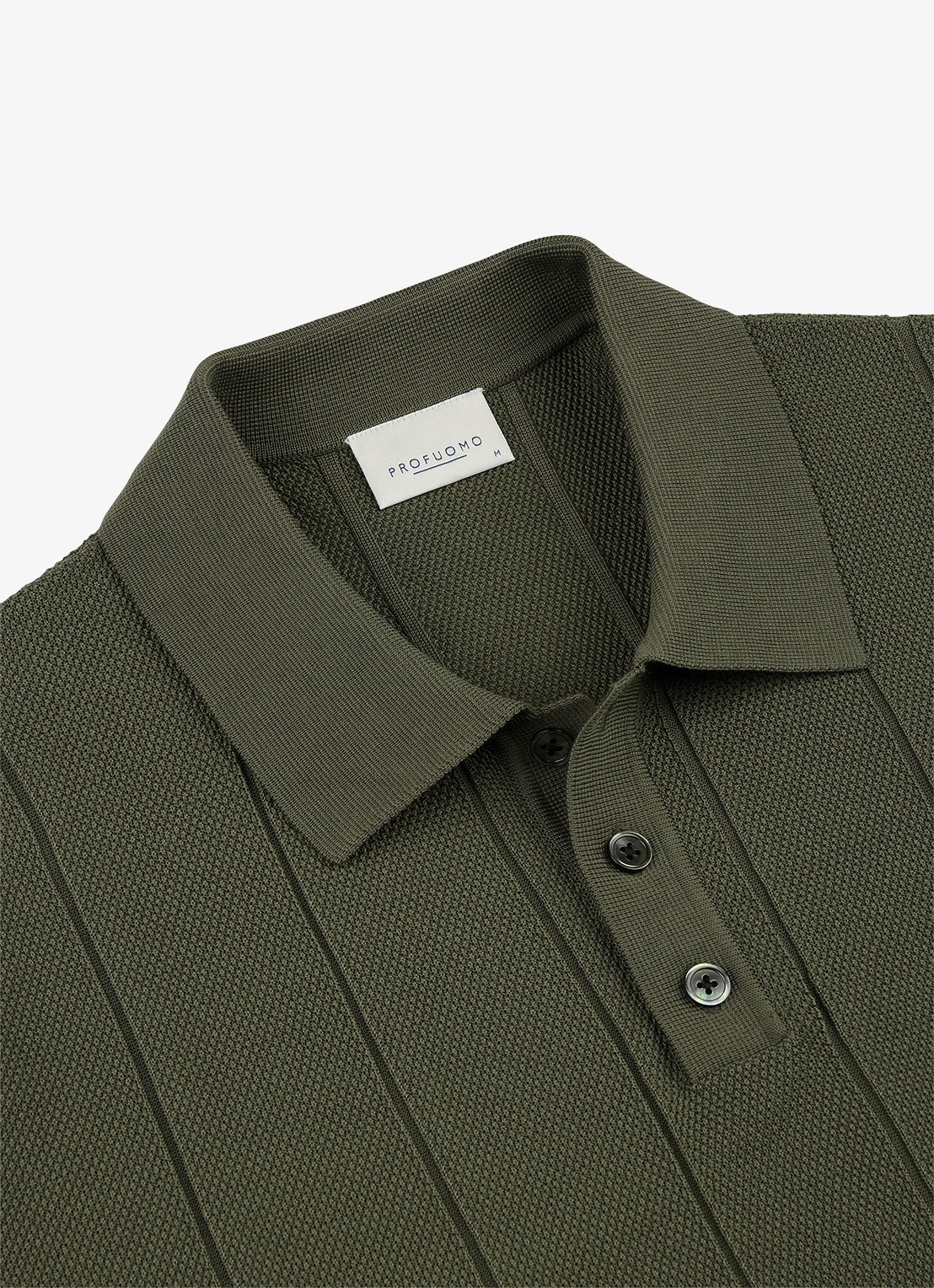Profuomo Regular fit polo met structuur - detail 6 groen