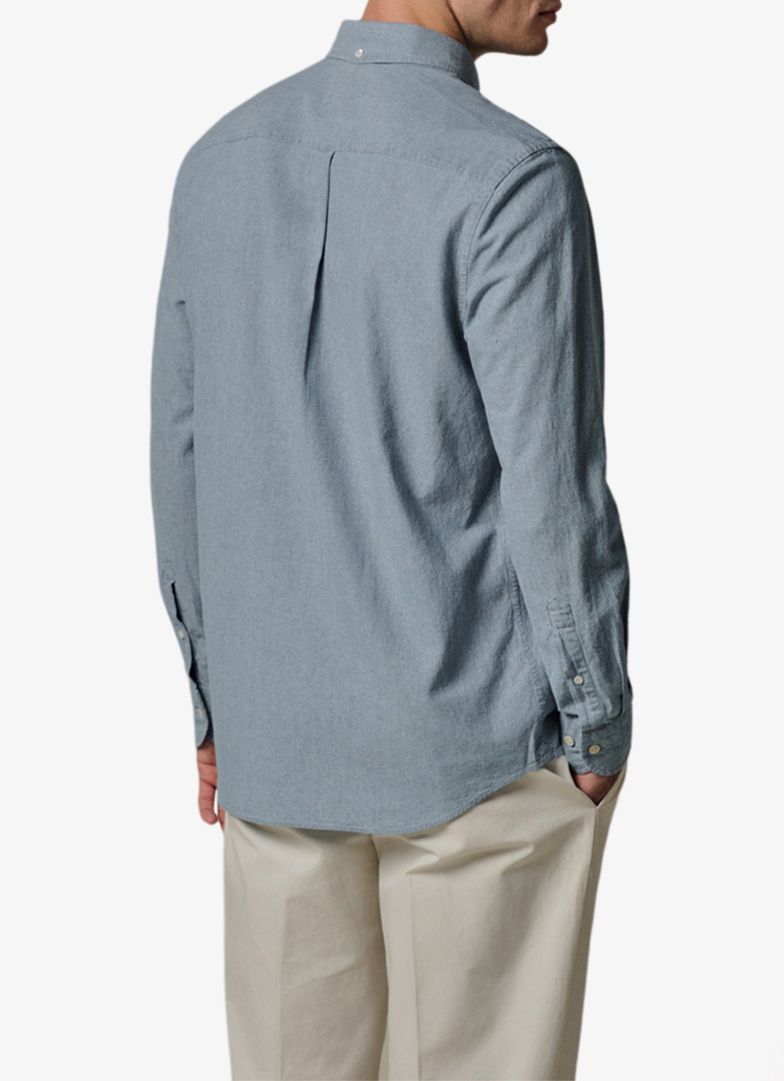 Profuomo Relax fit denim shirt - achterkant 3 blauw