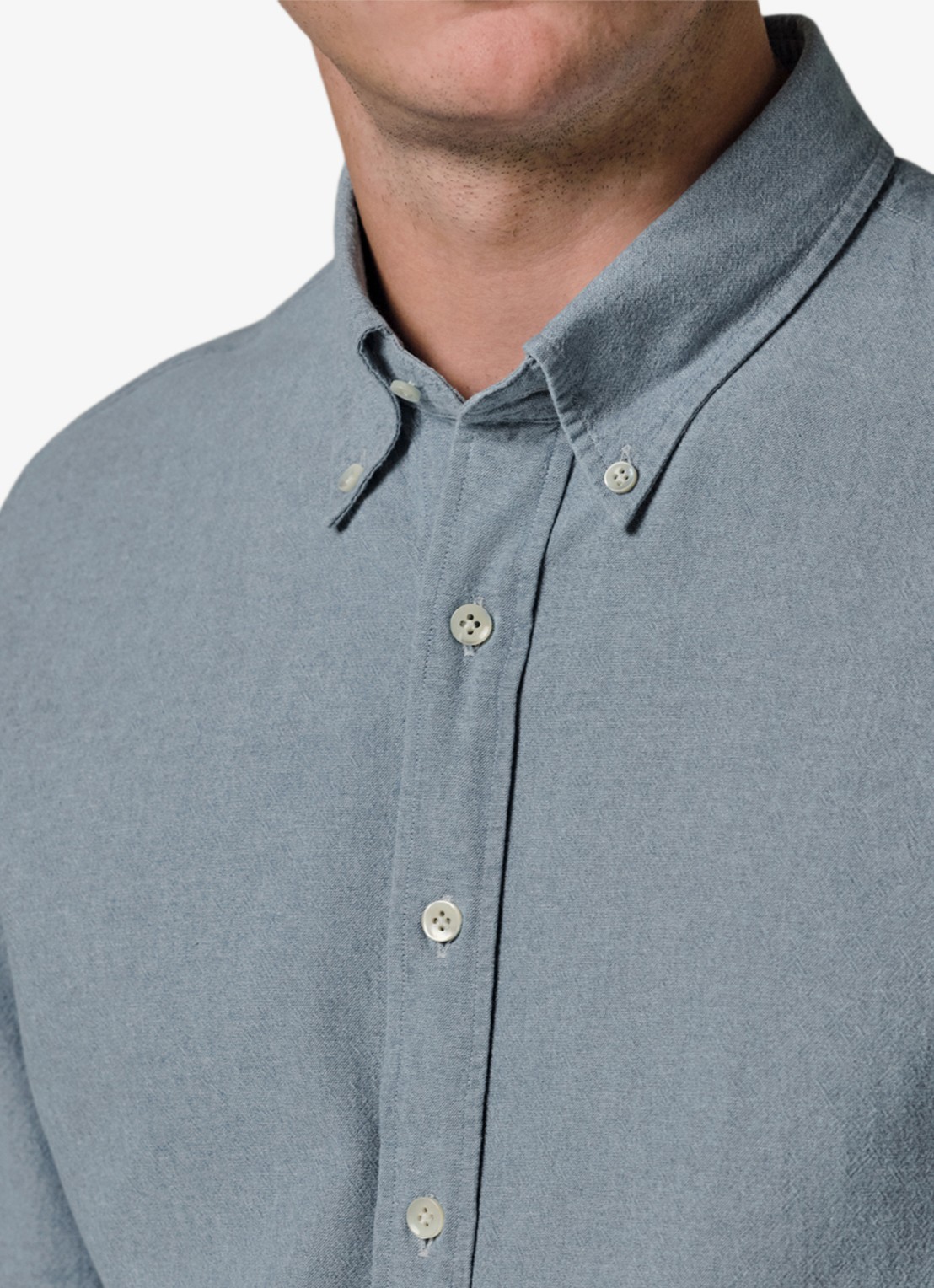 Profuomo Relax fit denim shirt - voorkant blauw