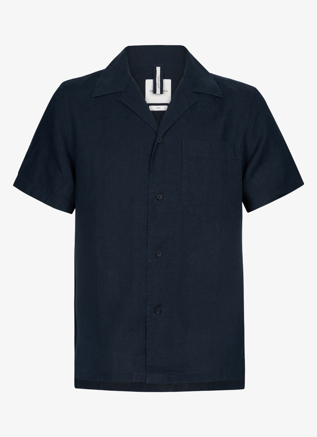Profuomo Relax fit shirt in linnen - voorkant blauw