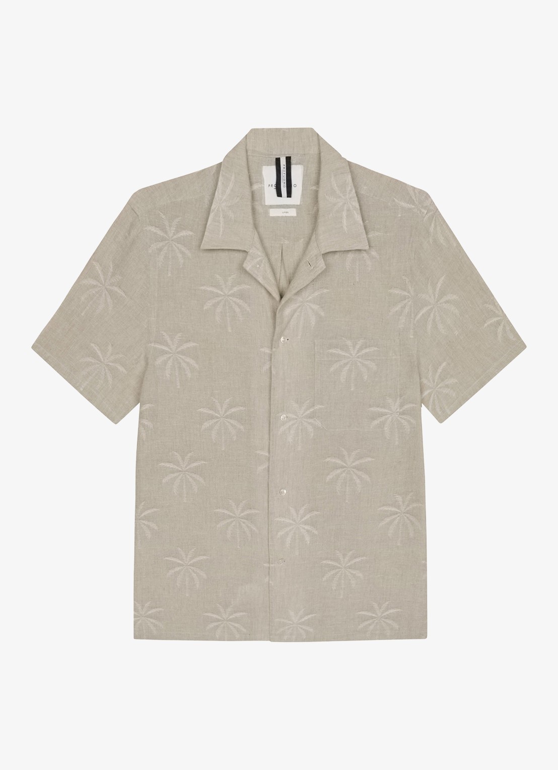 Profuomo Relax fit shirt in linnen - detail 5 beige