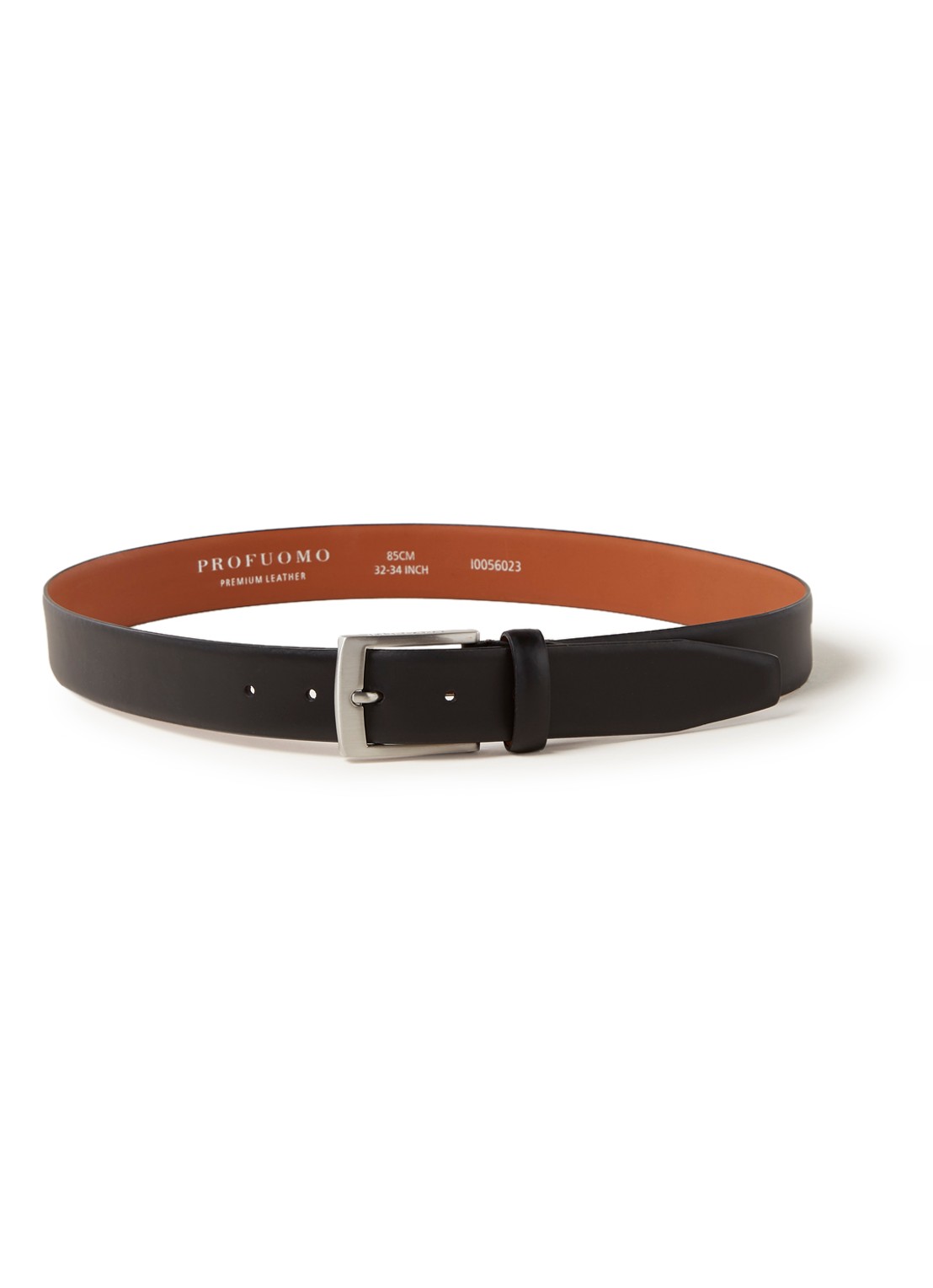Profuomo Riem van leer - voorkant 3 zwart