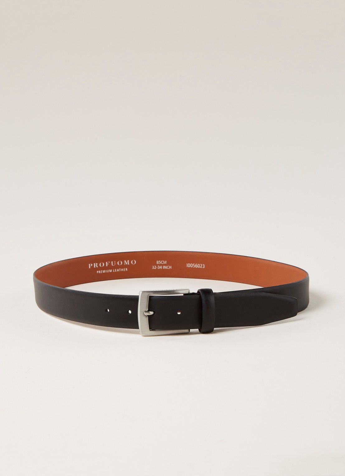 Profuomo Riem van leer - voorkant 4 zwart
