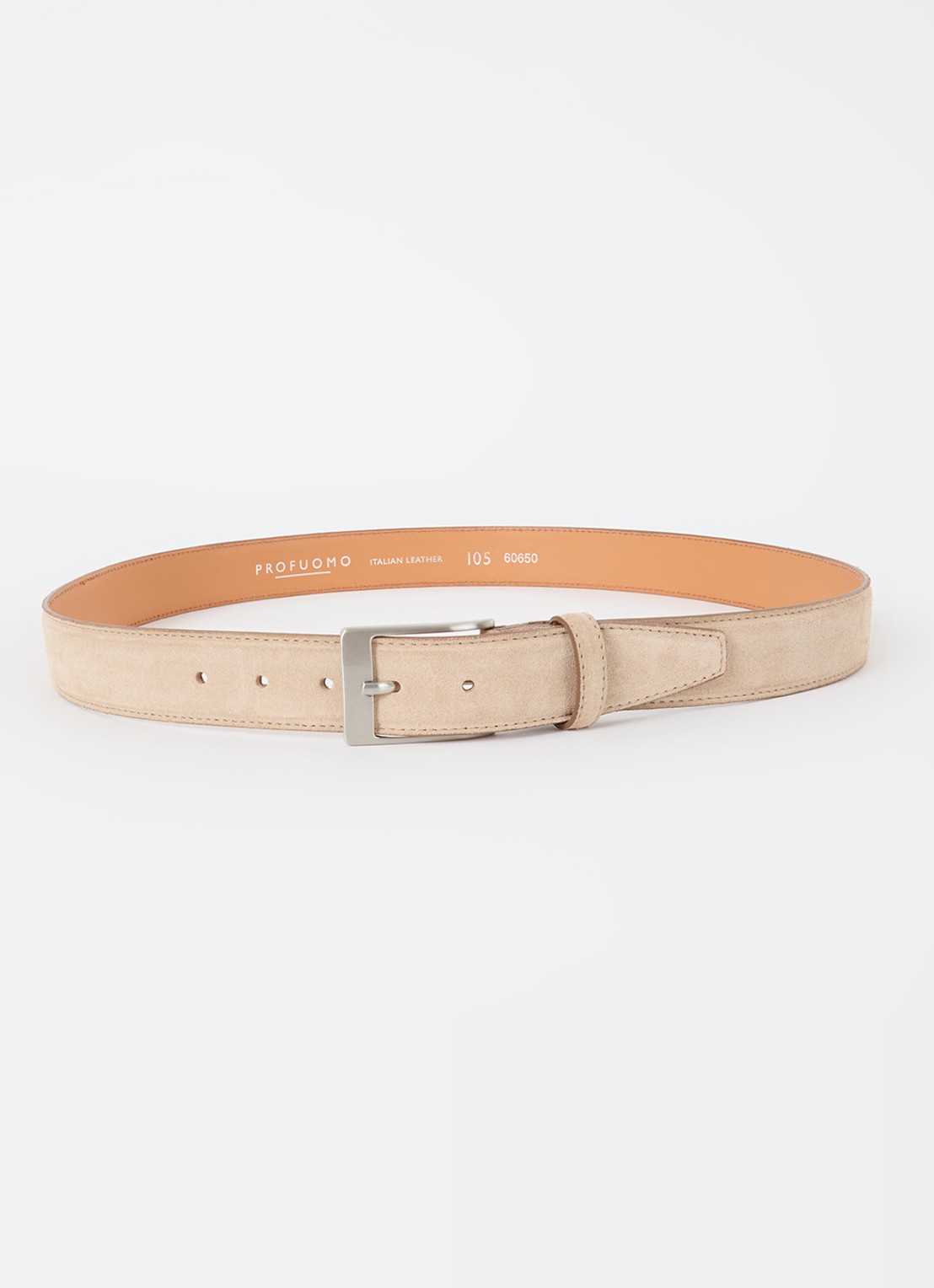 Profuomo Riem van suède - voorkant 2 creme