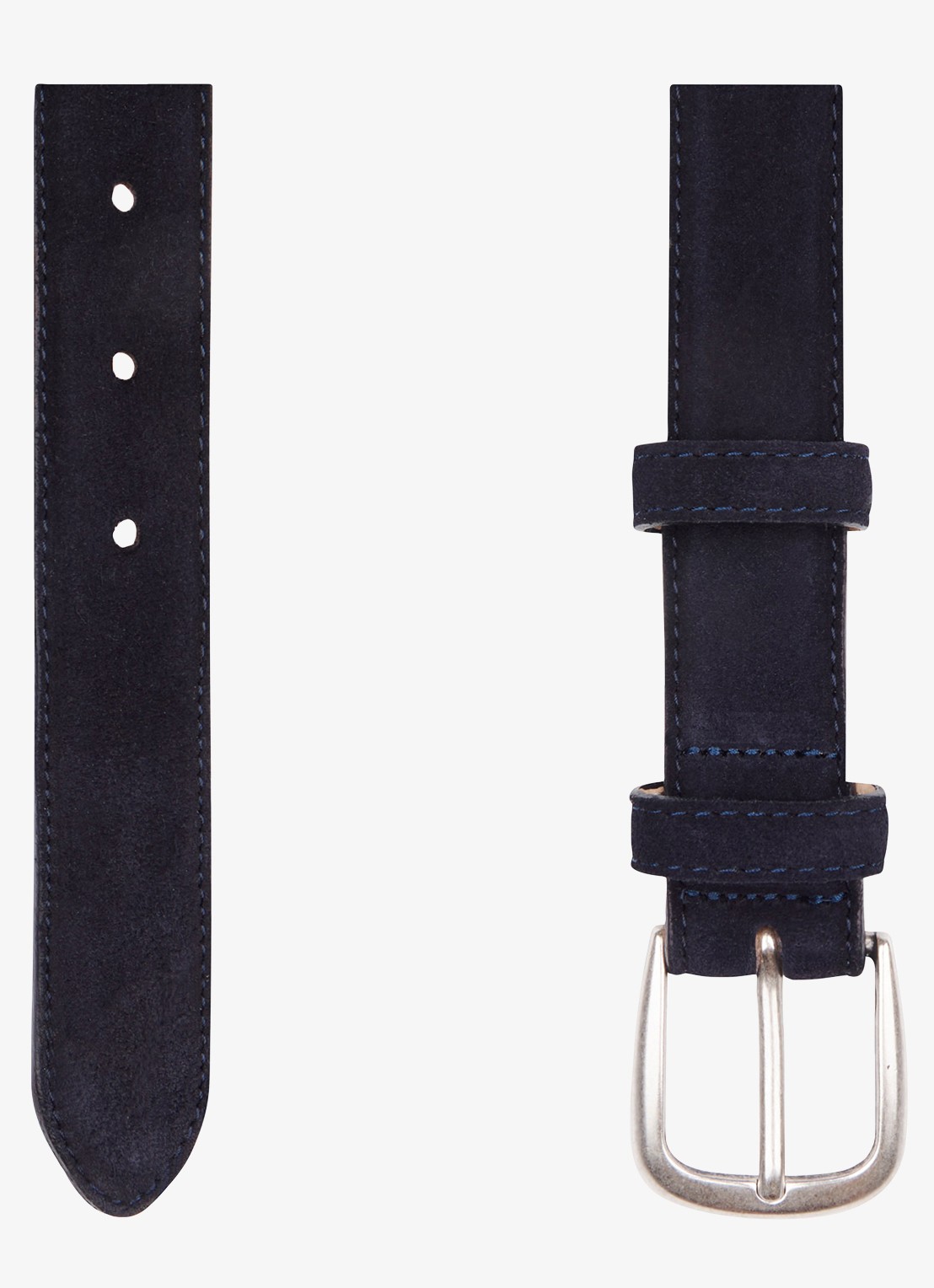 Profuomo Riem van suède - detail 2 donkerblauw