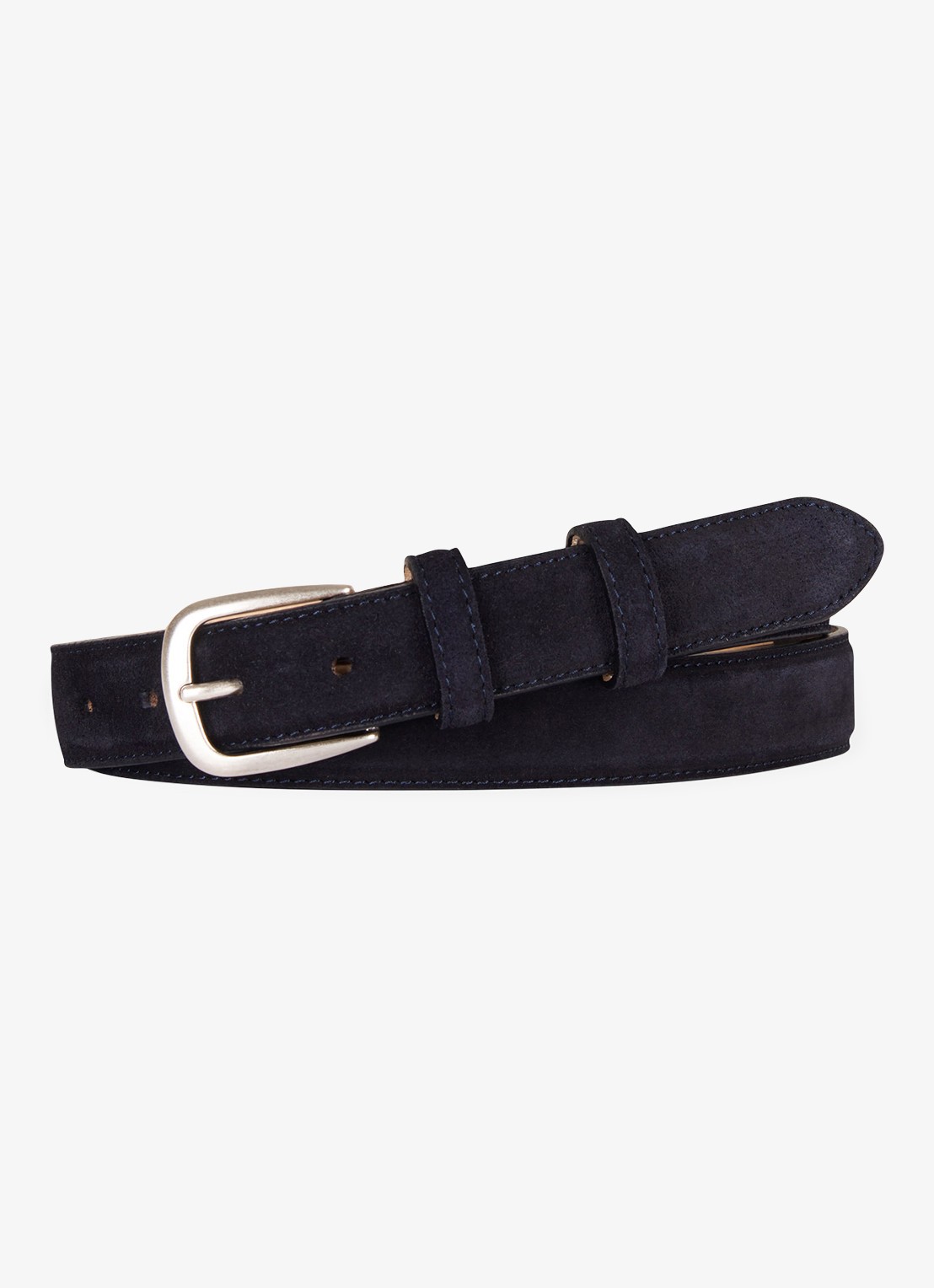 Profuomo Riem van suède - voorkant donkerblauw