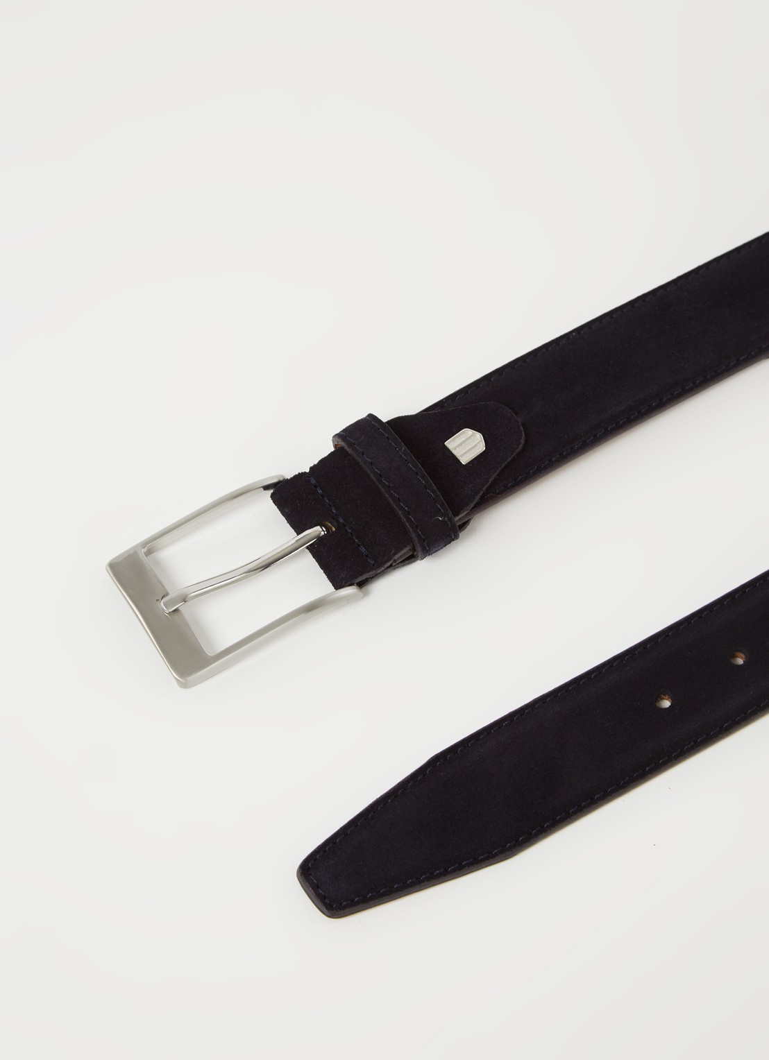 Profuomo Riem van suède - detail 2 donkerblauw