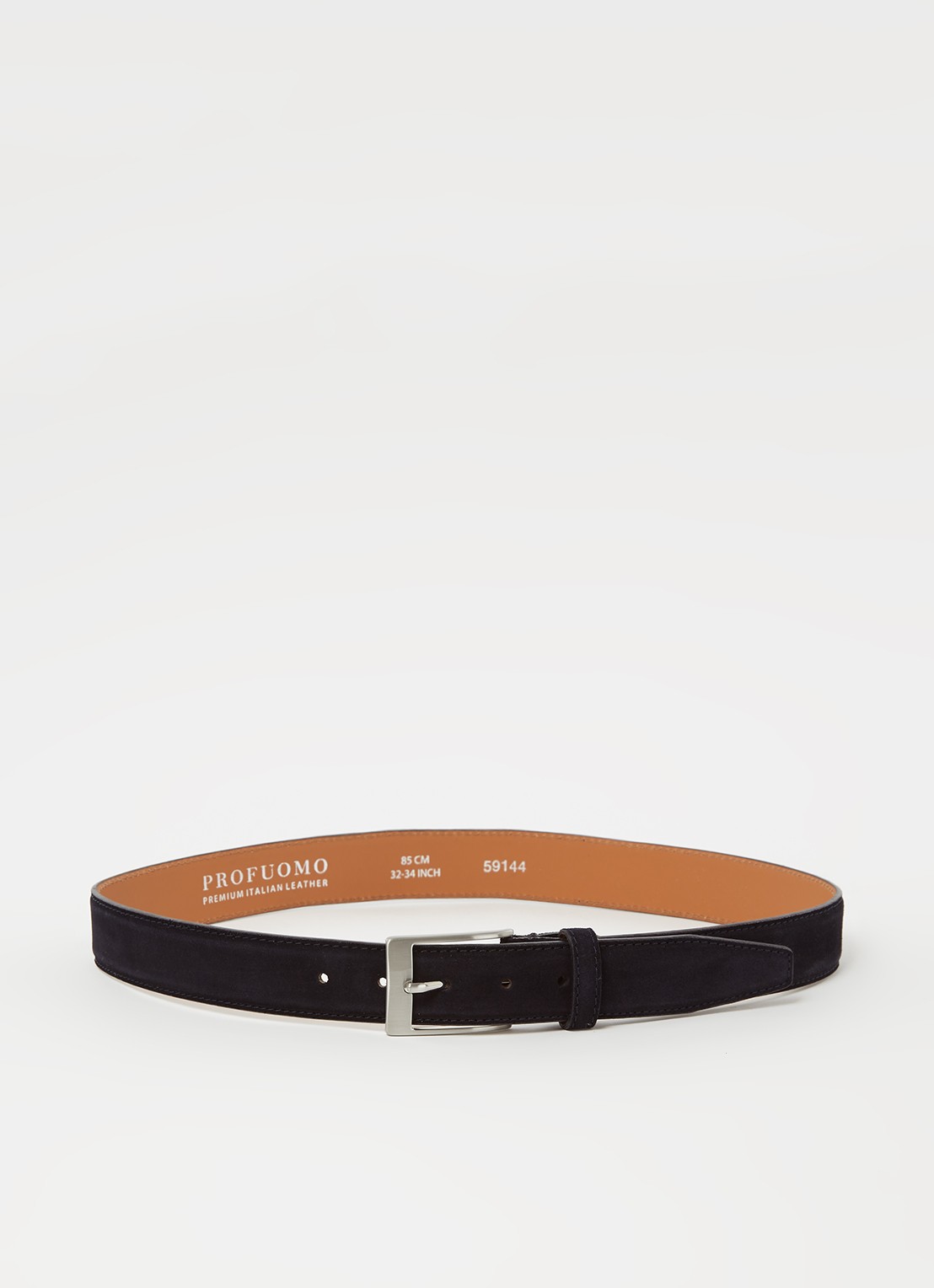 Profuomo Riem van suède - voorkant donkerblauw