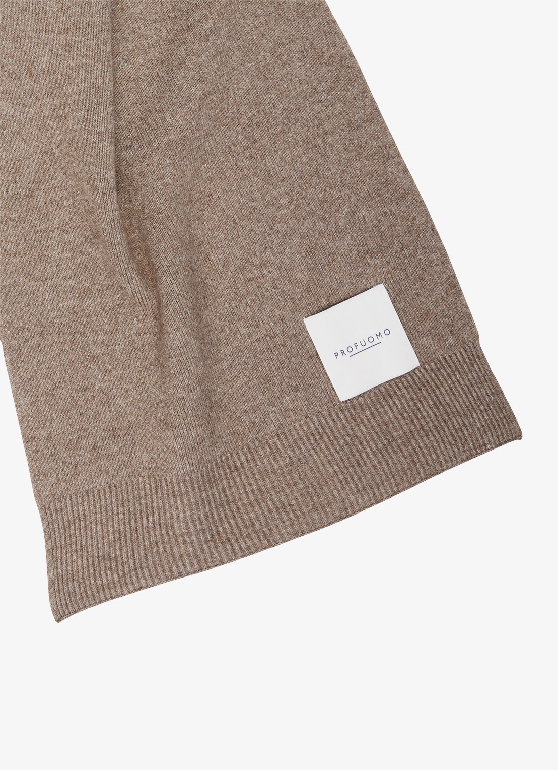 Profuomo Sjaal in wol blend - detail bruin