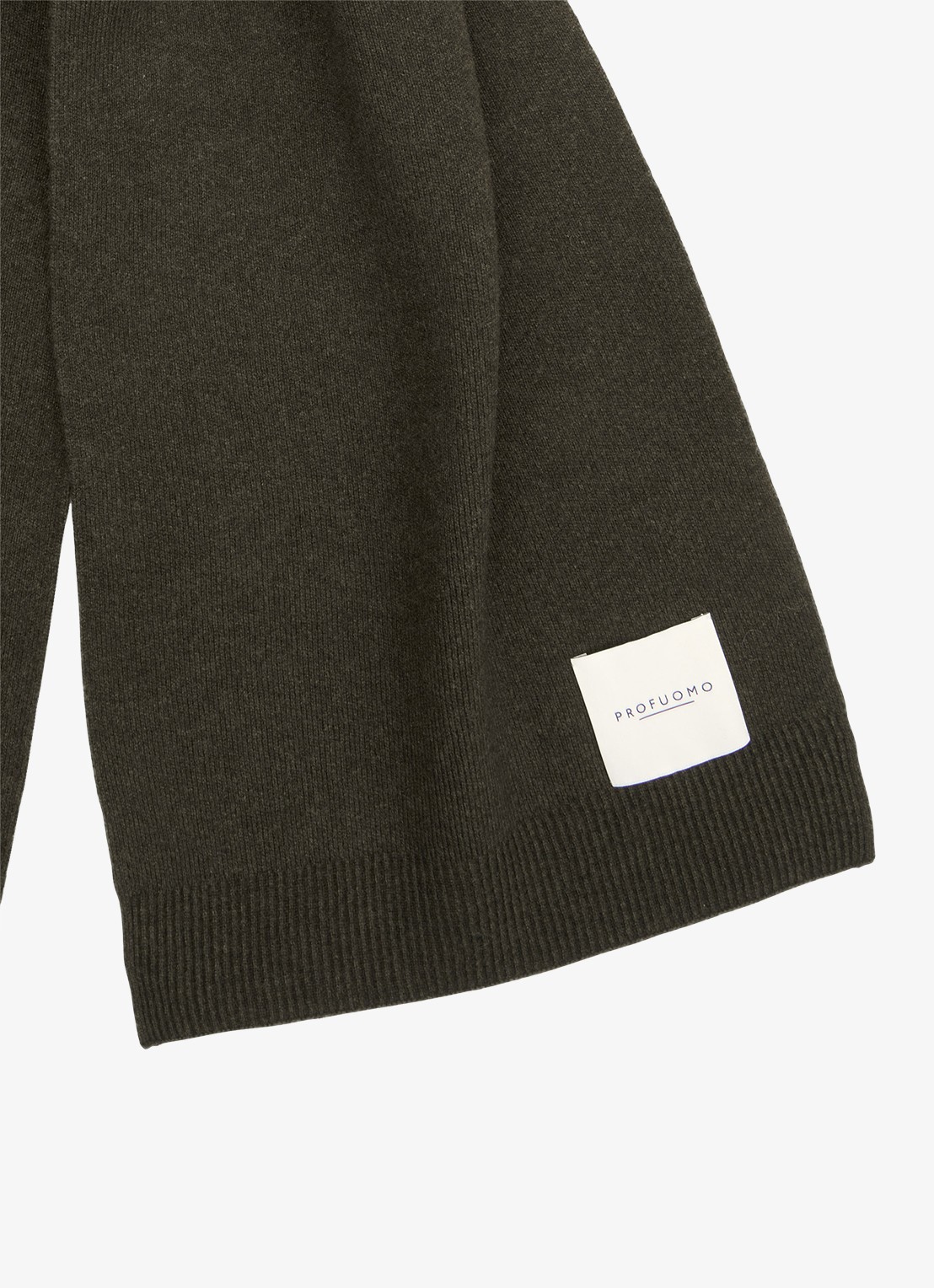 Profuomo Sjaal in wol blend - detail groen