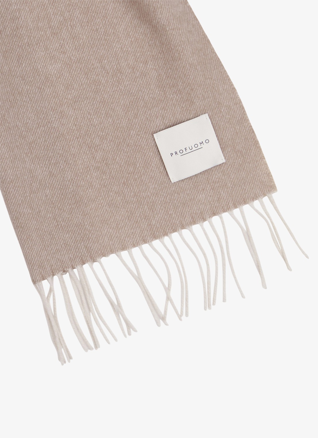 Profuomo Sjaal van lamswol - detail taupe