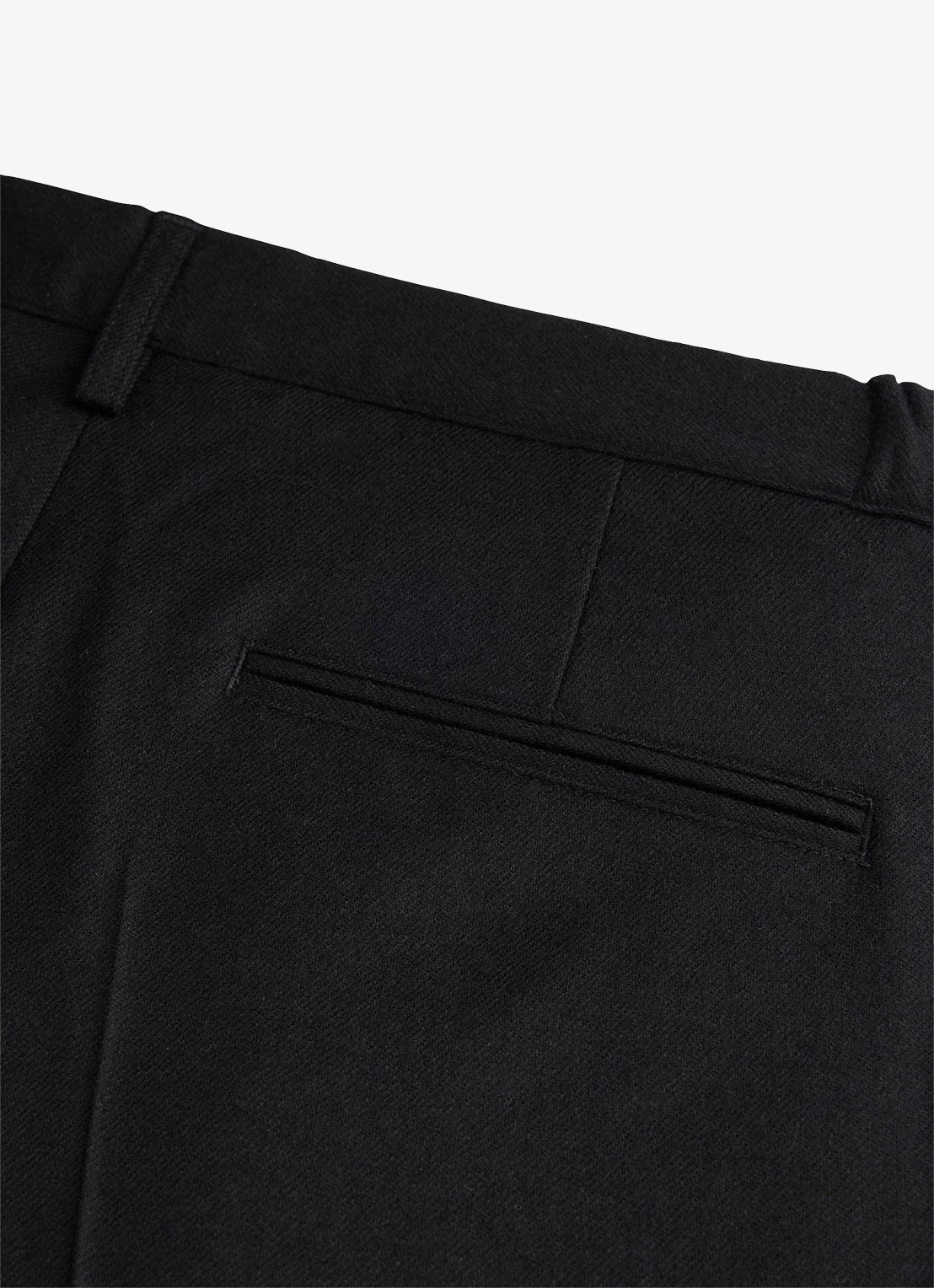 Profuomo Slim fit chino in wolblend - detail 4 zwart