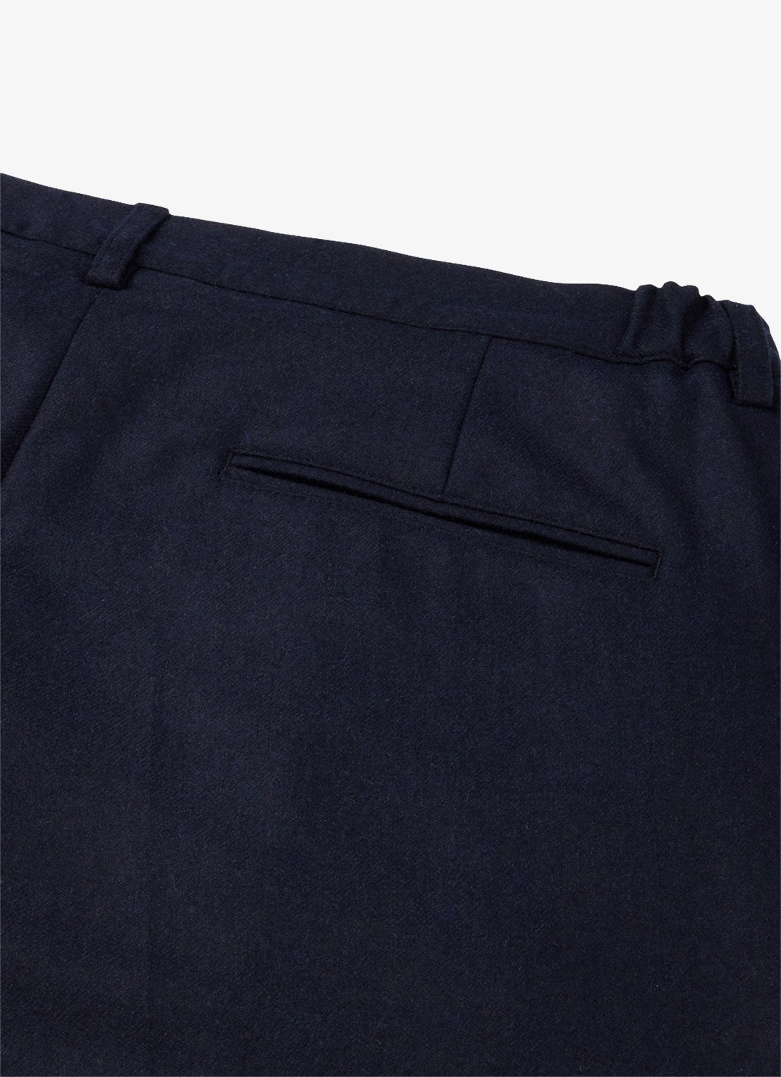 Profuomo Slim fit chino in wolblend - detail 2 donkerblauw