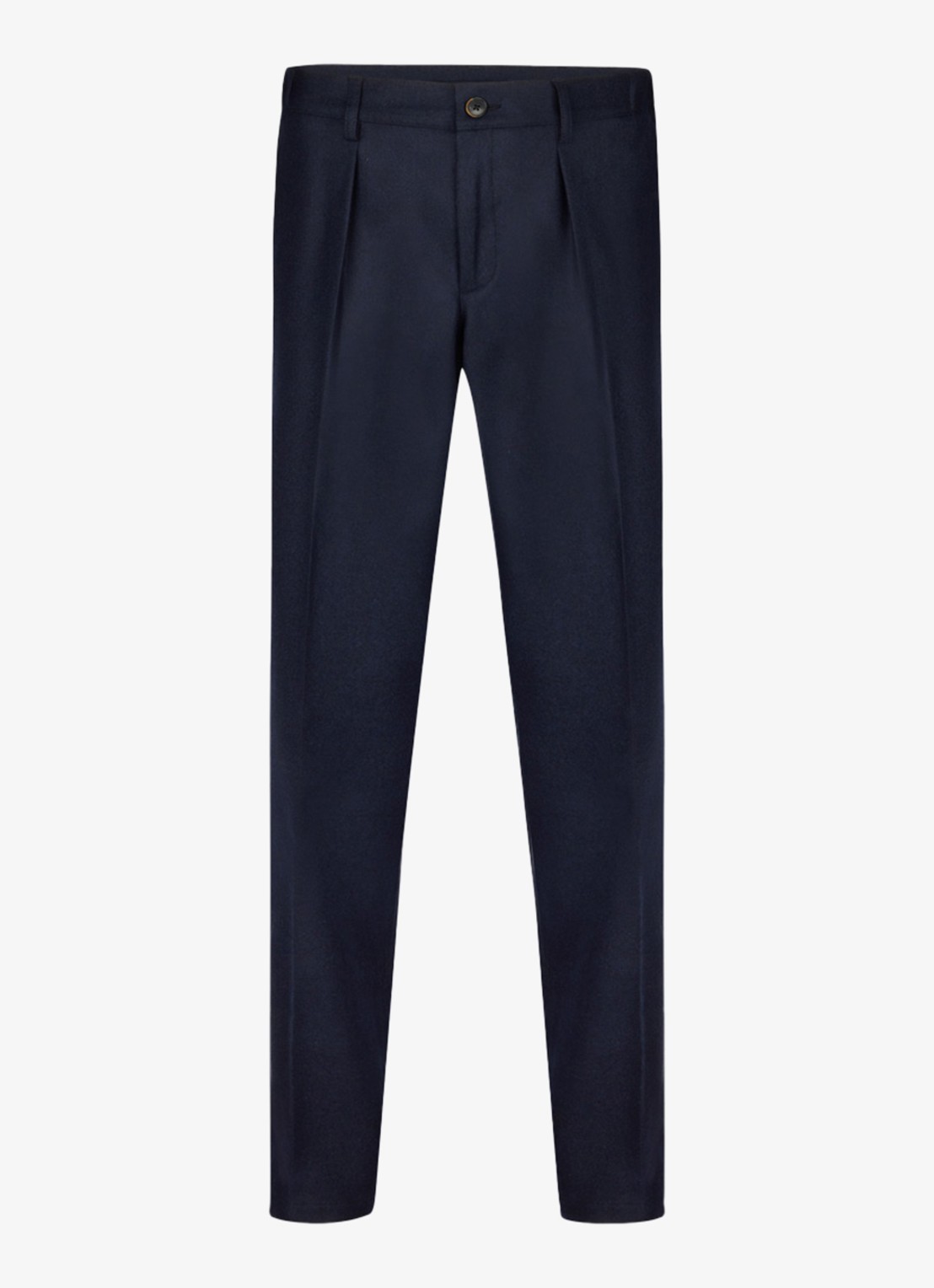 Profuomo Slim fit chino in wolblend - voorkant 4 donkerblauw