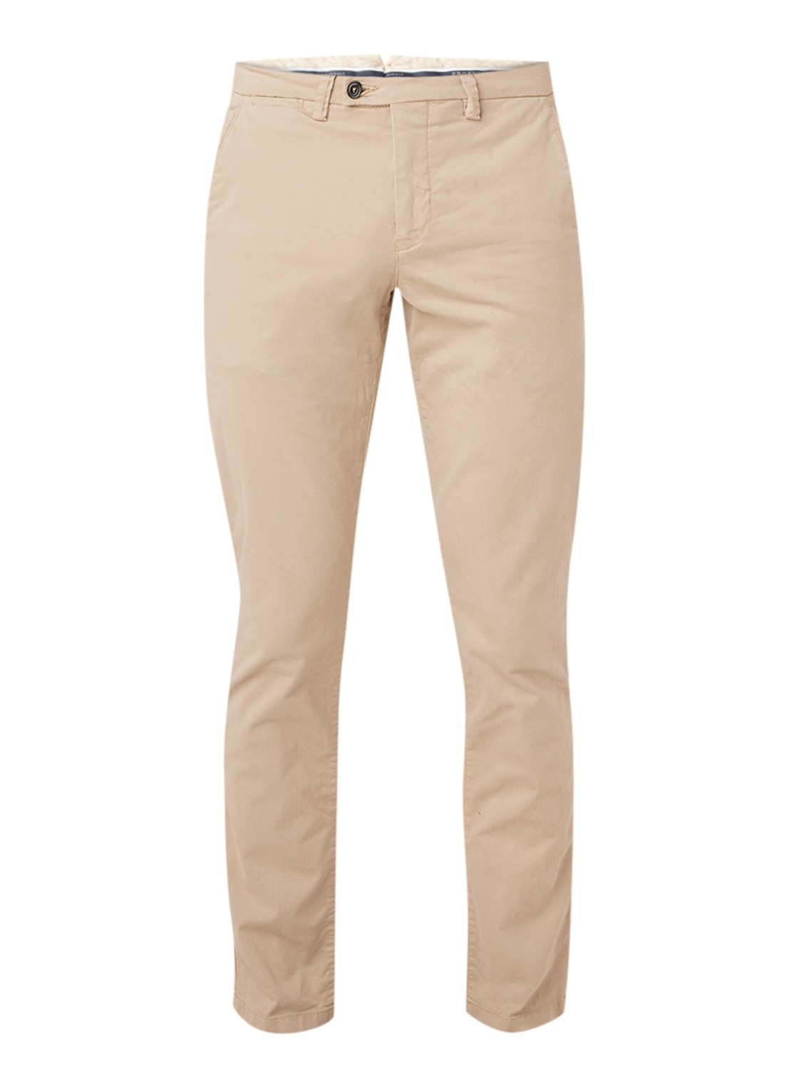 Profuomo Slim fit chino met stretch - voorkant 4 beige