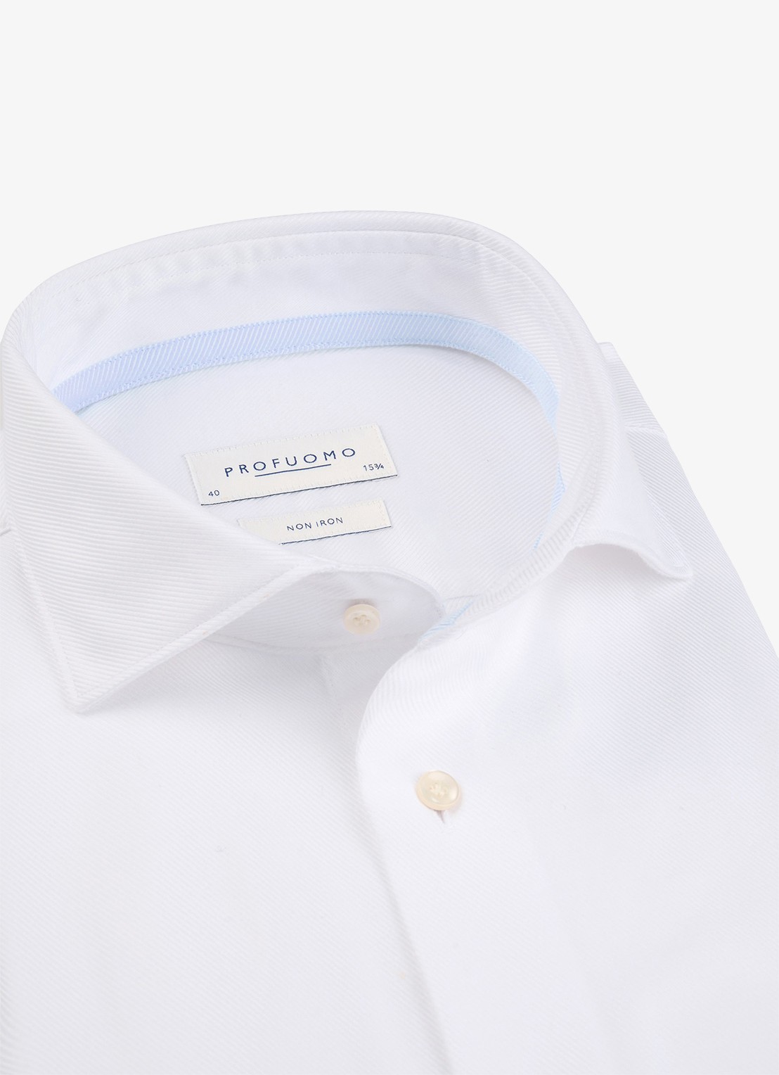Profuomo Slim fit overhemd - detail wit
