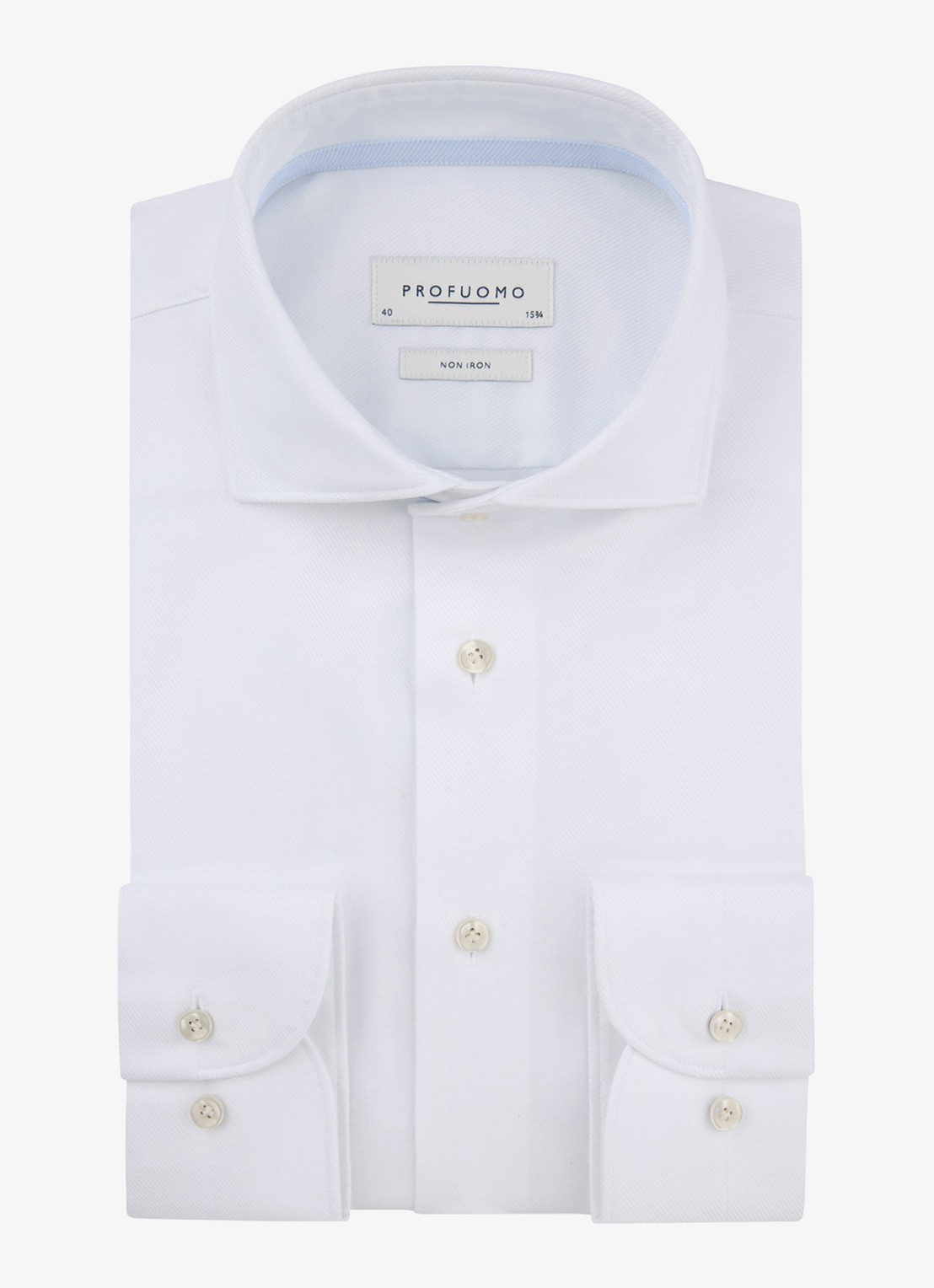 Profuomo Slim fit overhemd - voorkant 2 wit