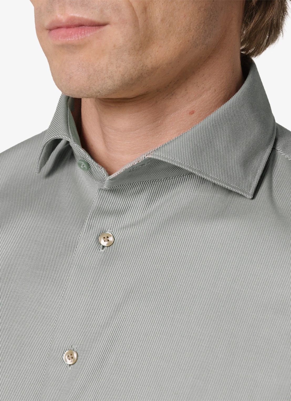 Profuomo Slim fit overhemd - detail 4 grijs