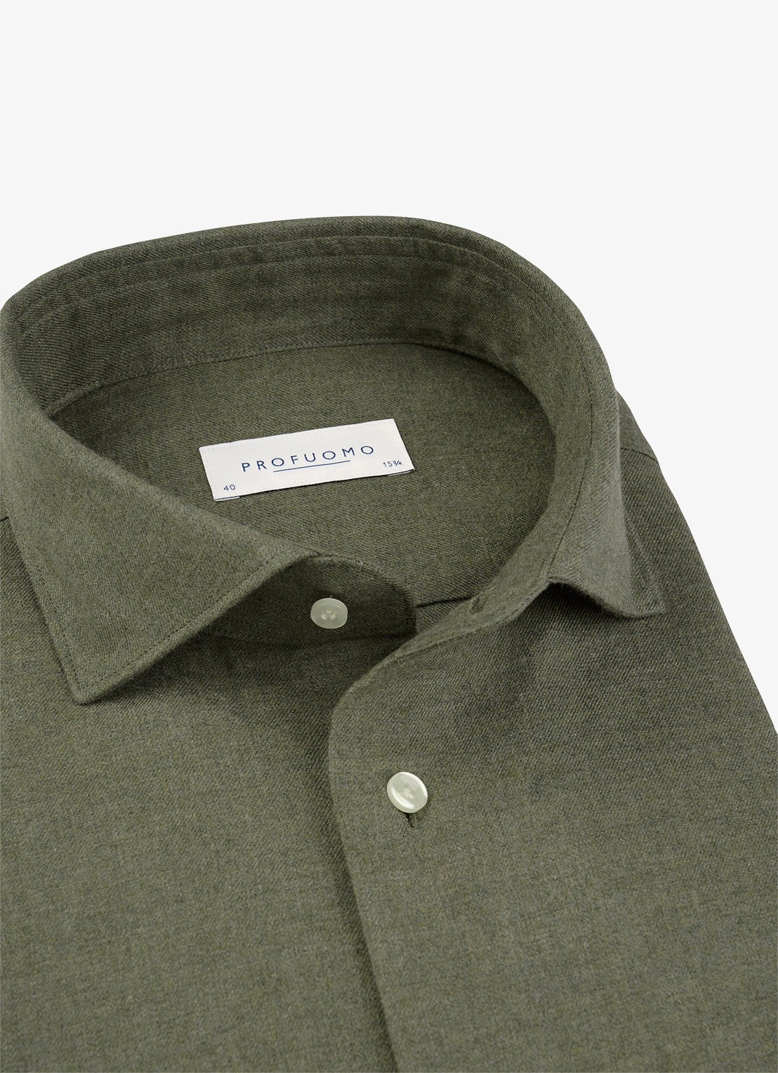 Profuomo Slim fit overhemd - detail groen