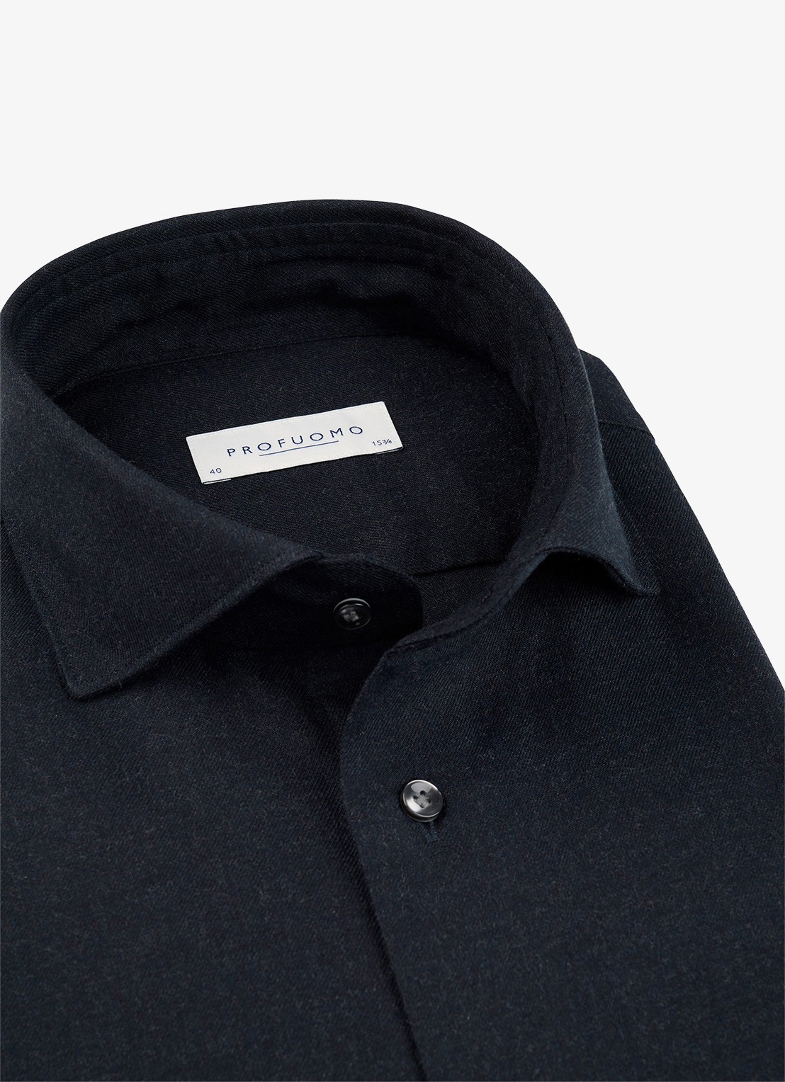 Profuomo Slim fit overhemd - detail donkerblauw