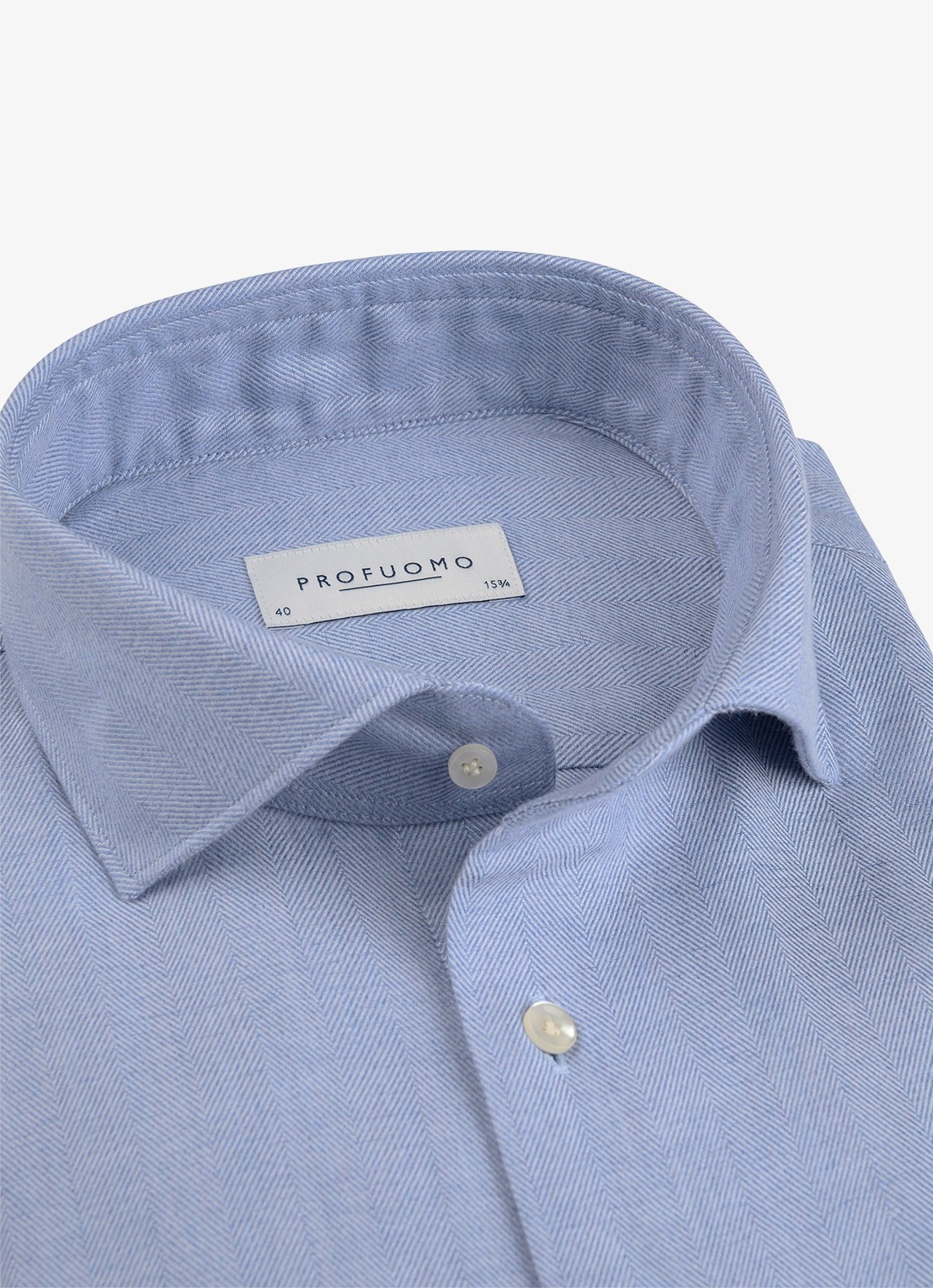 Profuomo Slim fit overhemd - detail 5 blauw