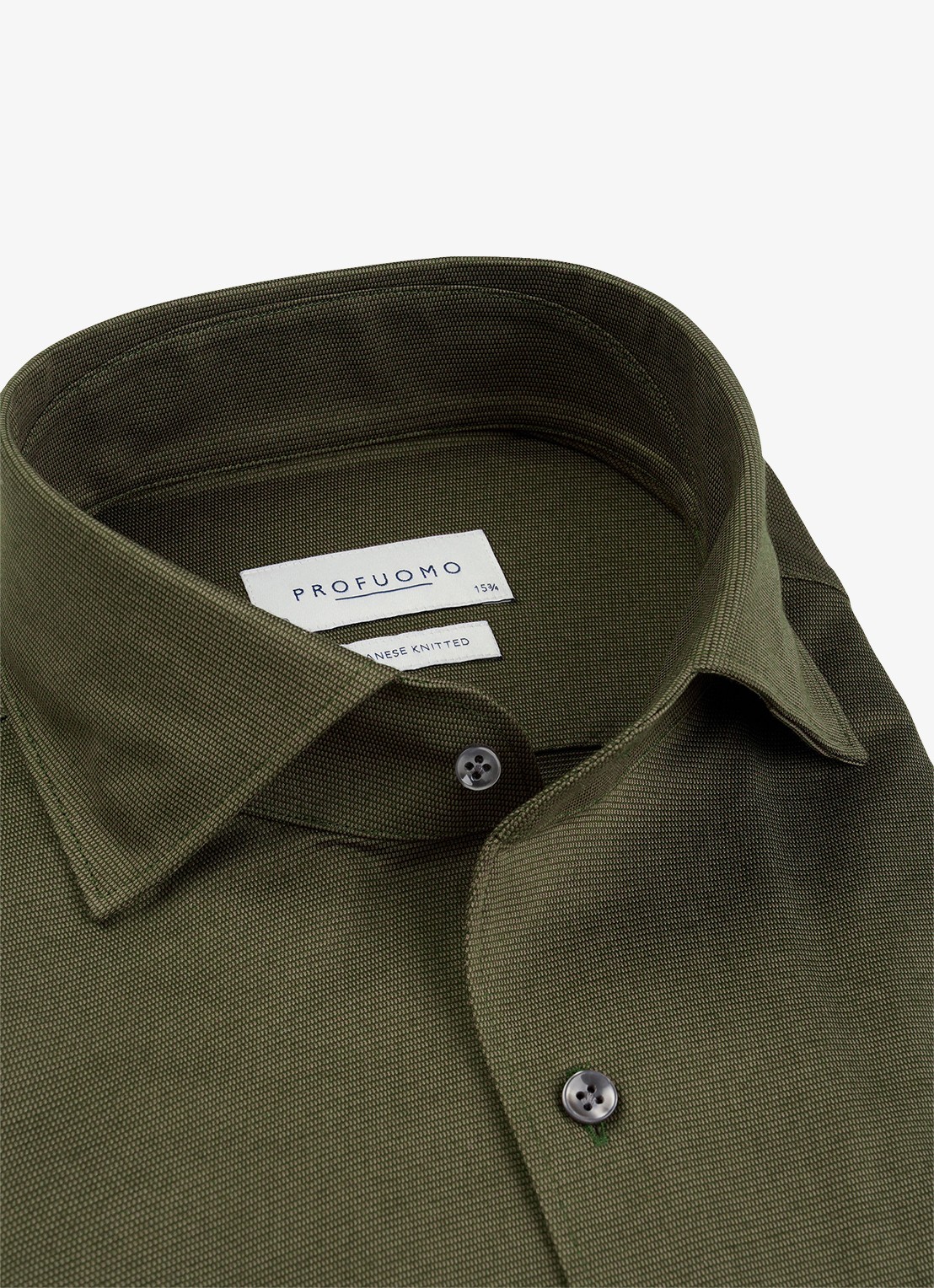 Profuomo Slim fit overhemd - detail 5 chocoladebruin