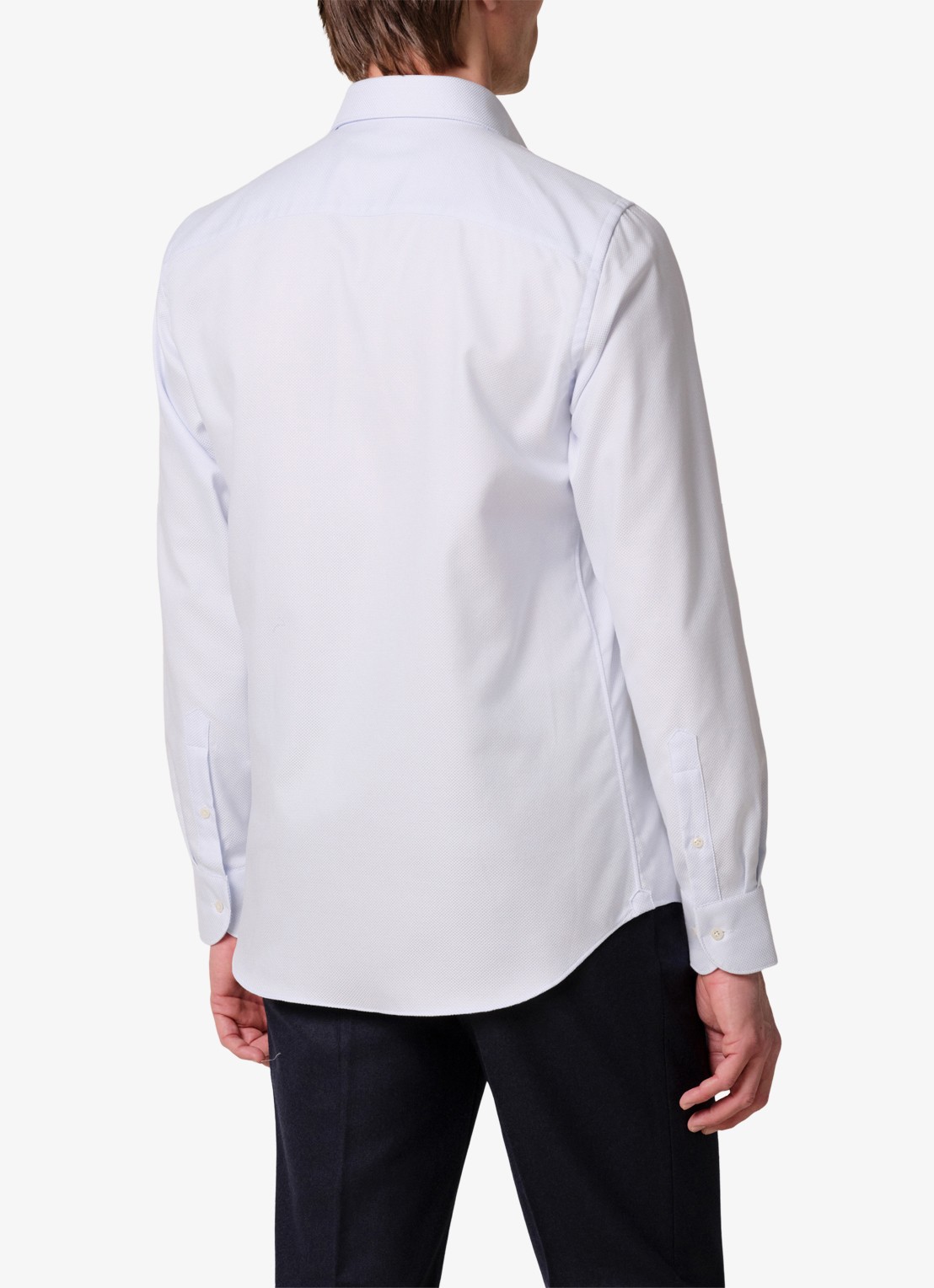 Profuomo Slim fit overhemd - achterkant 3 lichtblauw