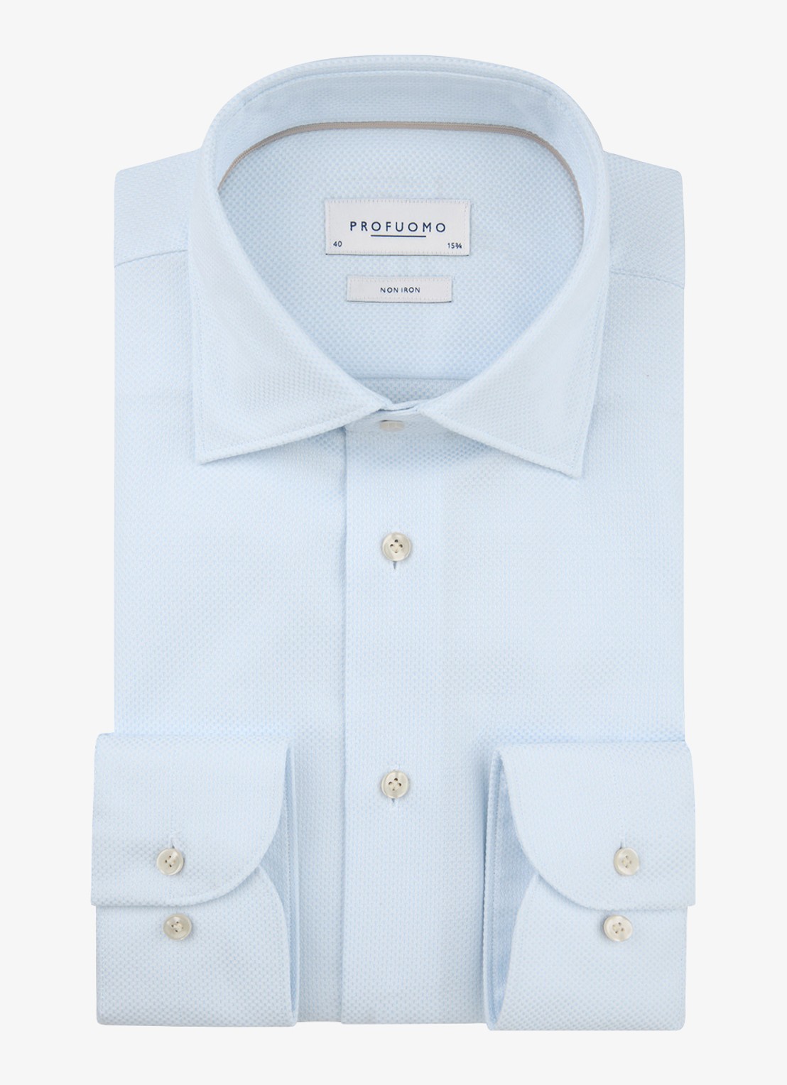 Profuomo Slim fit overhemd - voorkant lichtblauw