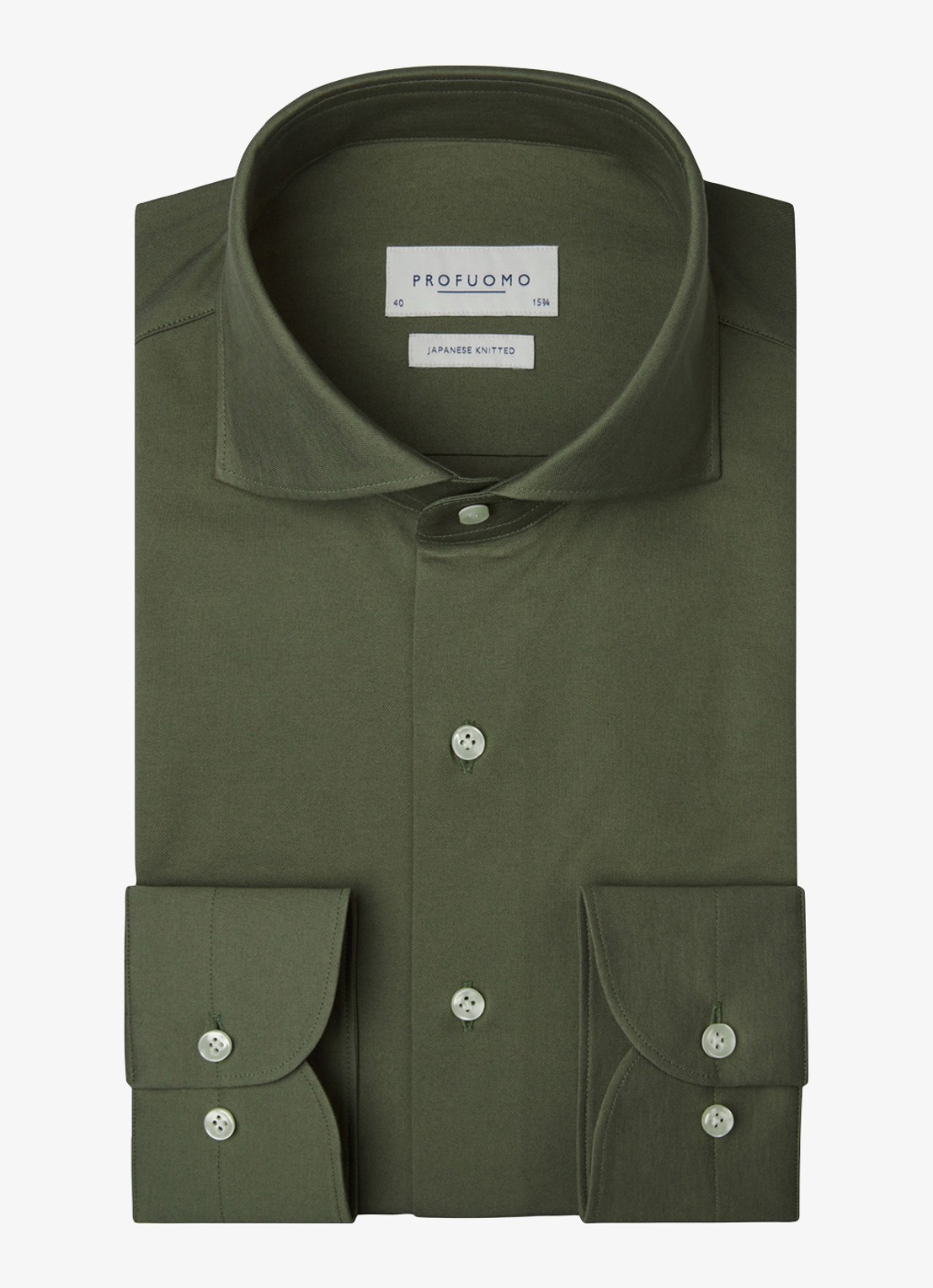 Profuomo Slim fit overhemd - voorkant 2 khaki