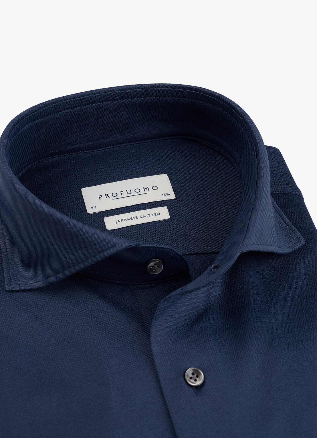 Profuomo Slim fit overhemd - detail 2 donkerblauw