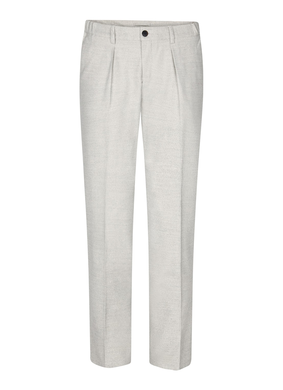 Profuomo Slim fit pantalon met steekzakken - voorkant 2 grijsmele