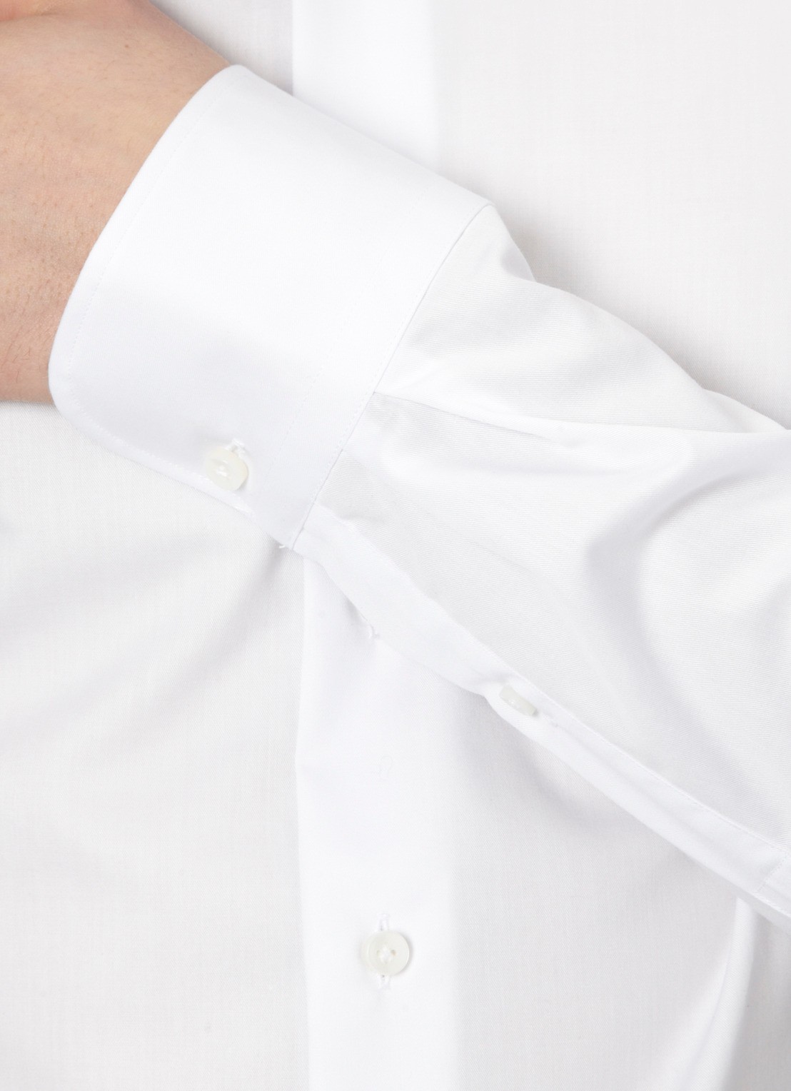 Profuomo Slim fit strijkvrij overhemd - detail 5 wit