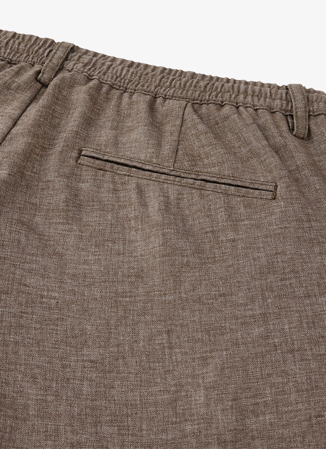 Profuomo Straight fit broek in linnenblend - detail 5 bruin