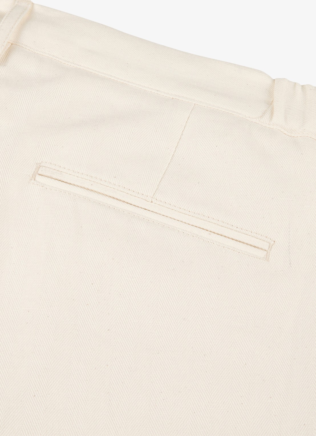 Profuomo Straight fit chino in linnenblend - detail 5 wit
