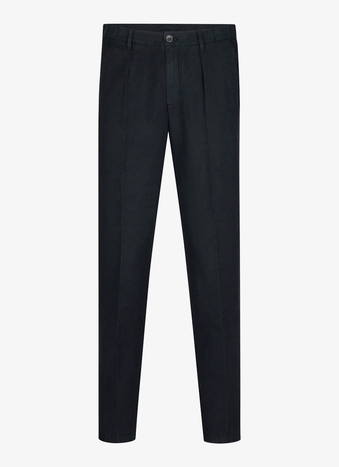 Profuomo Straight fit chino katoen linen blend - voorkant 4 blauw