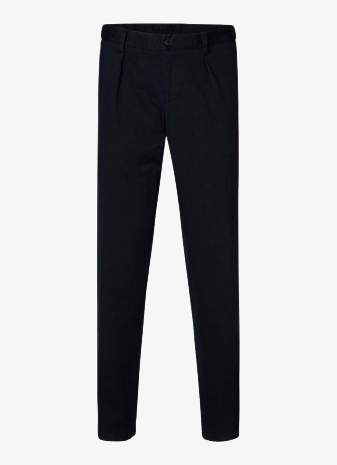 Profuomo Straight fit chino met steekzakken - voorkant donkerblauw